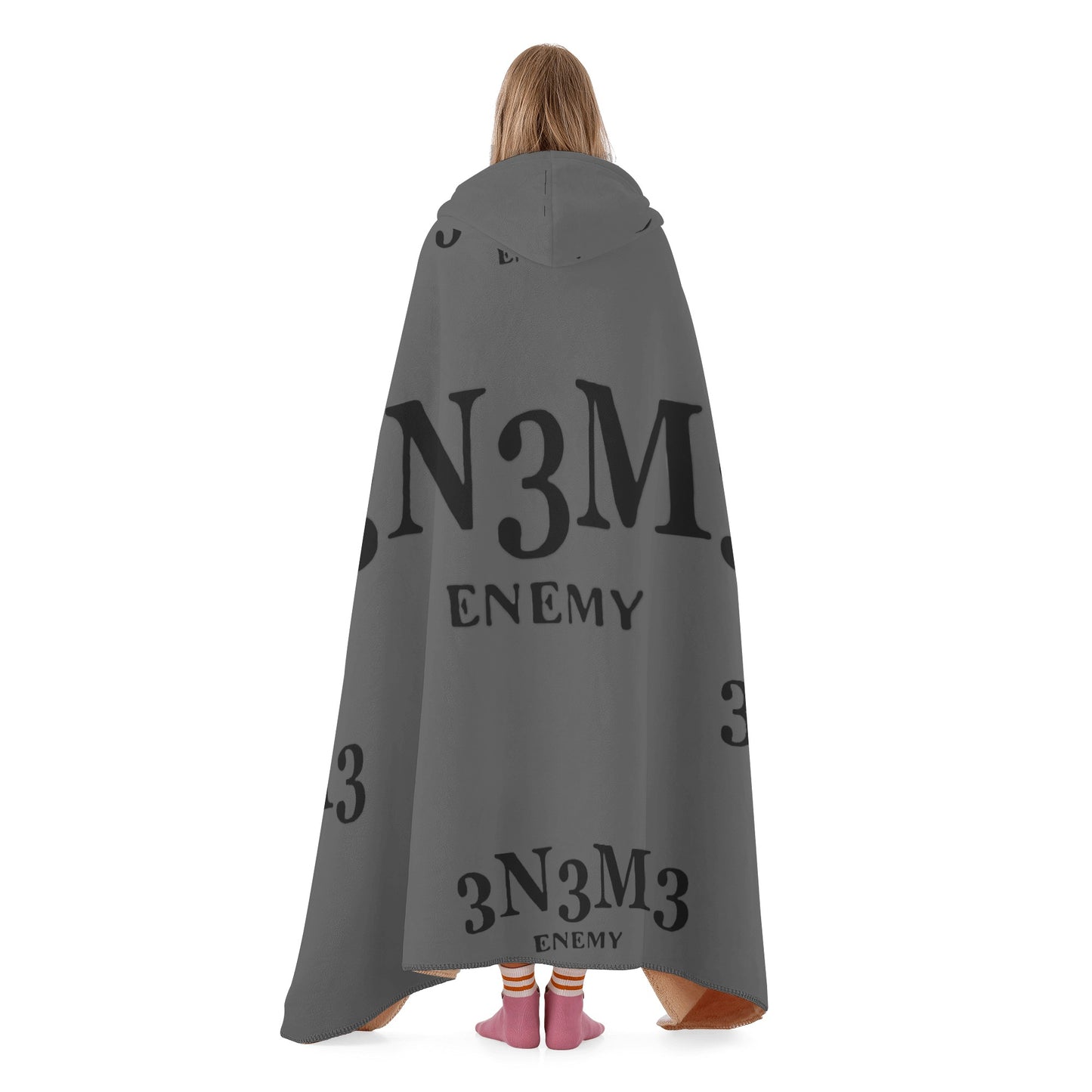 3.N.3.M.3 Enemy Dark Grey Hooded Blanket