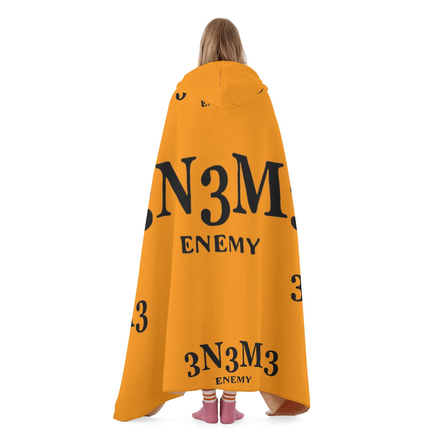 3.N.3.M.3 Enemy Orange Hooded Blanket