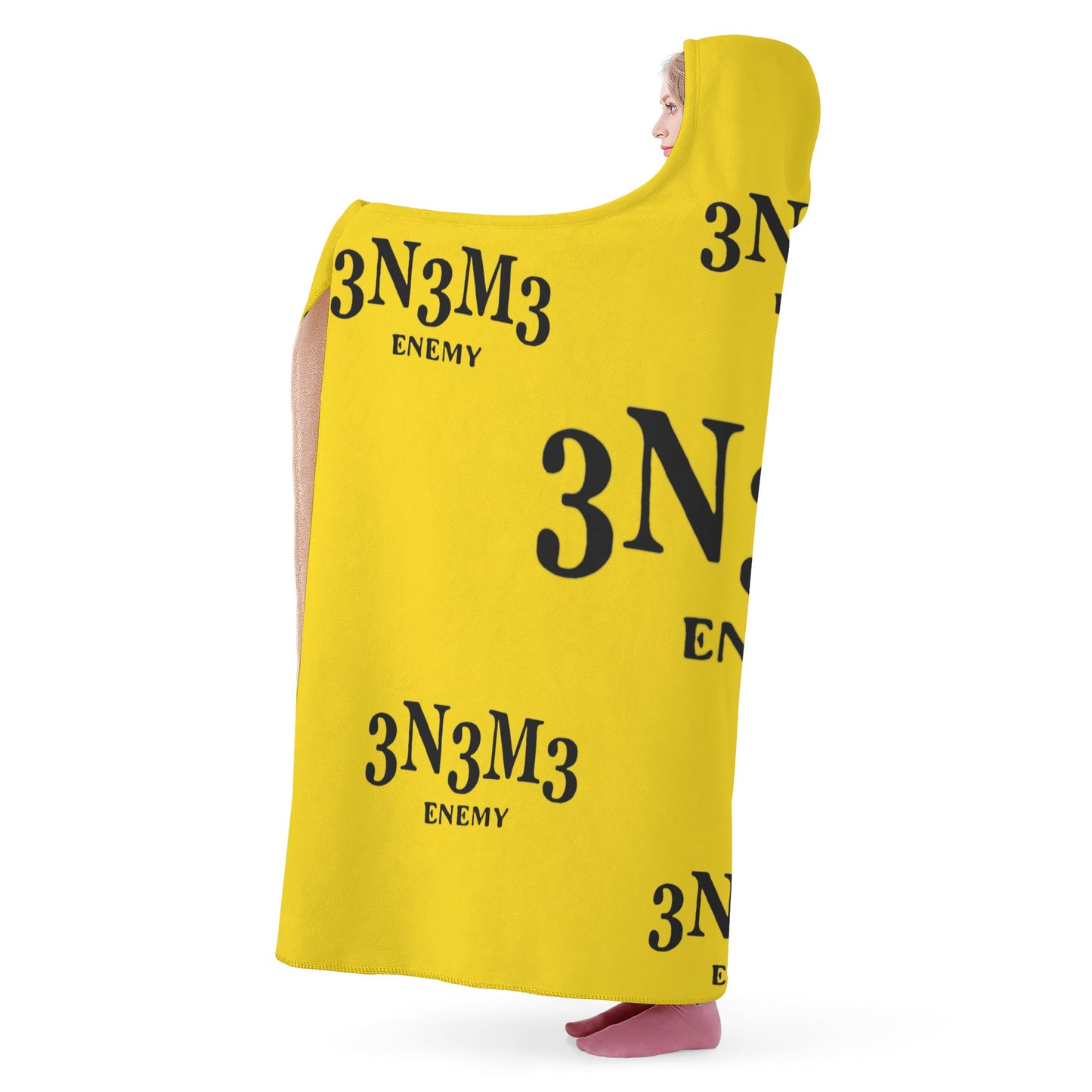 3.N.3.M.3 Enemy Gold Hooded Blanket