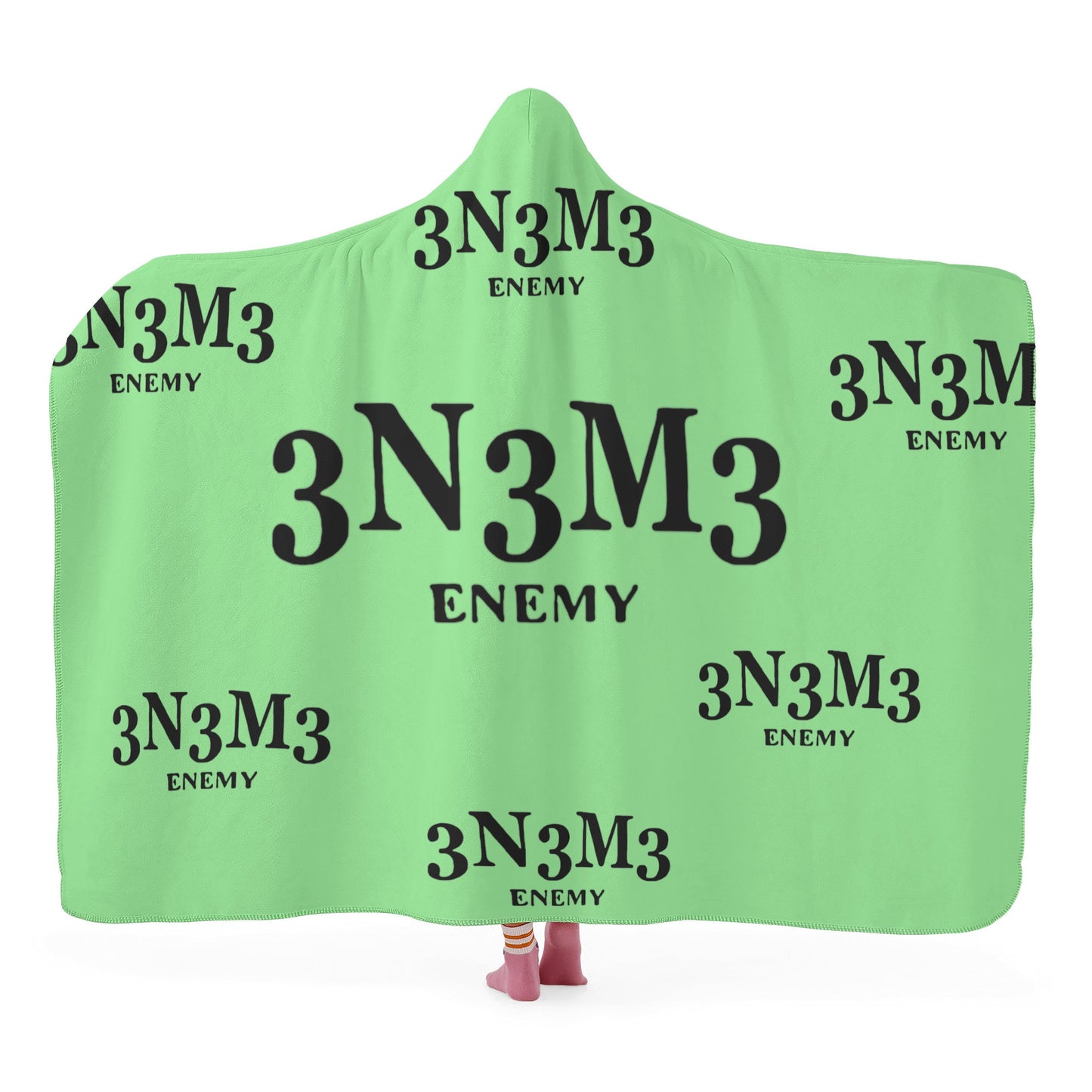 3.N.3.M.3 Enemy Mint Green Hooded Blanket