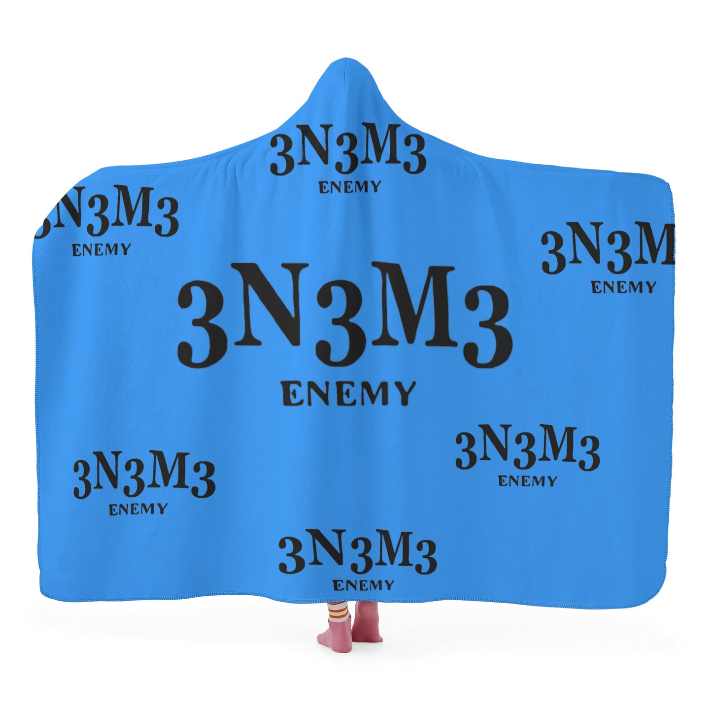 3.N.3.M.3 Enemy Blue Hooded Blanket