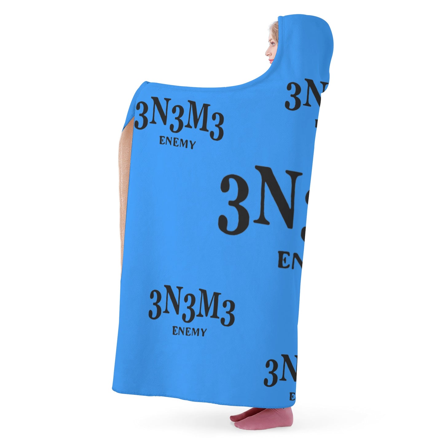 3.N.3.M.3 Enemy Blue Hooded Blanket