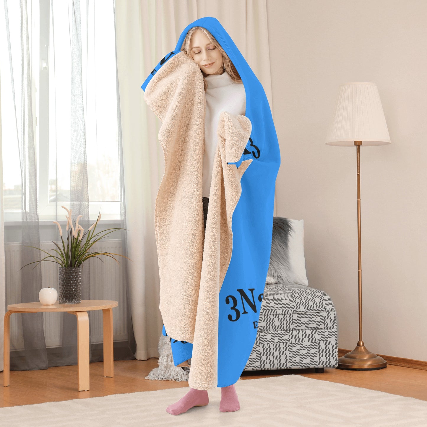 3.N.3.M.3 Enemy Blue Hooded Blanket