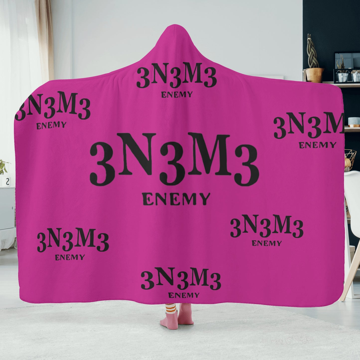 3.N.3.M.3 Enemy Purple Hooded Blanket