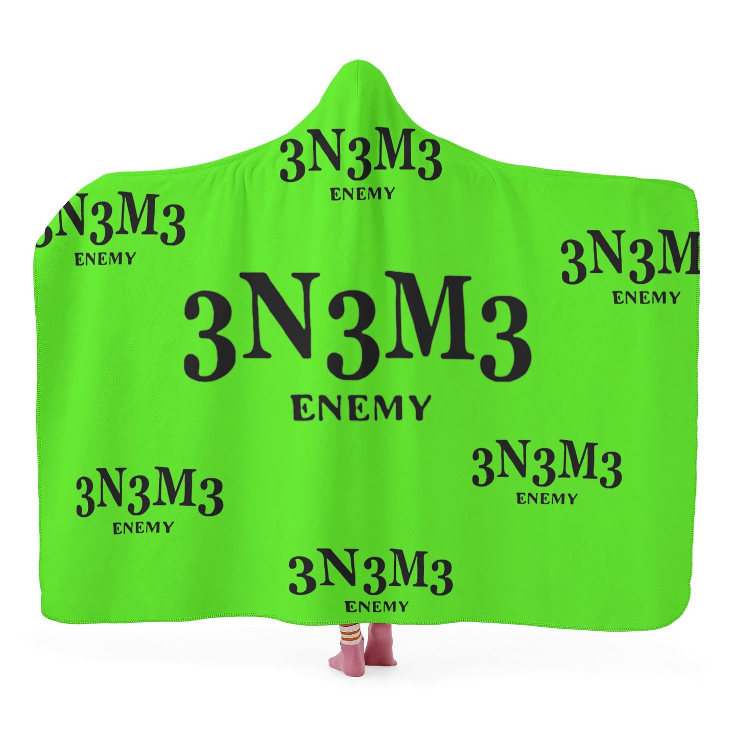 3.N.3.M.3 Enemy Goo Green Hooded Blanket