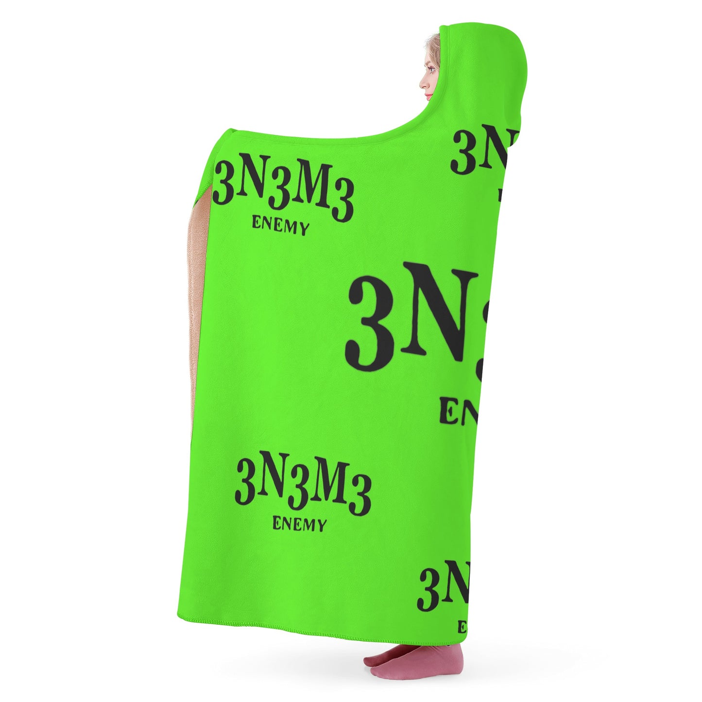 3.N.3.M.3 Enemy Goo Green Hooded Blanket