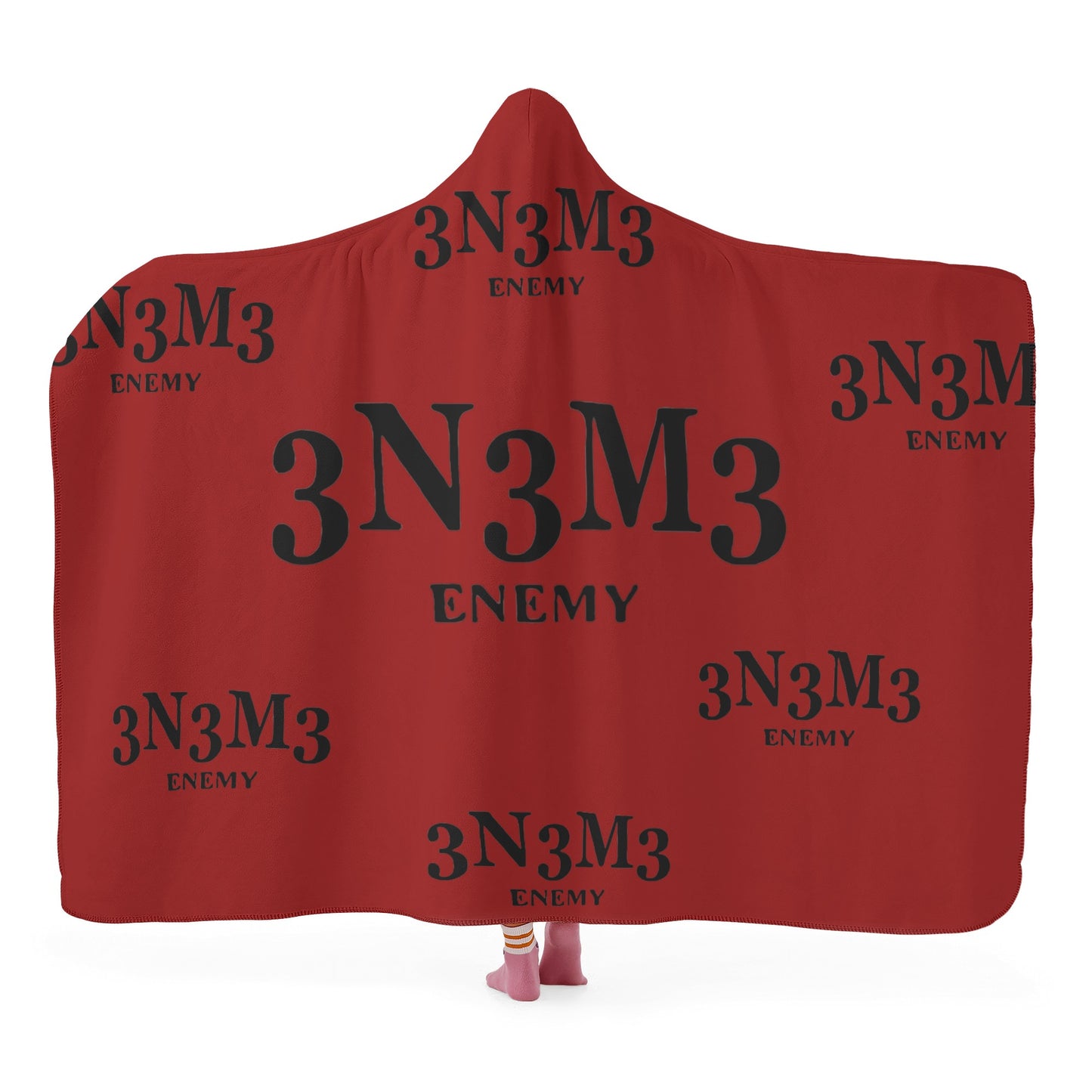 3.N.3.M.3 Enemy Maroon Hooded Blanket