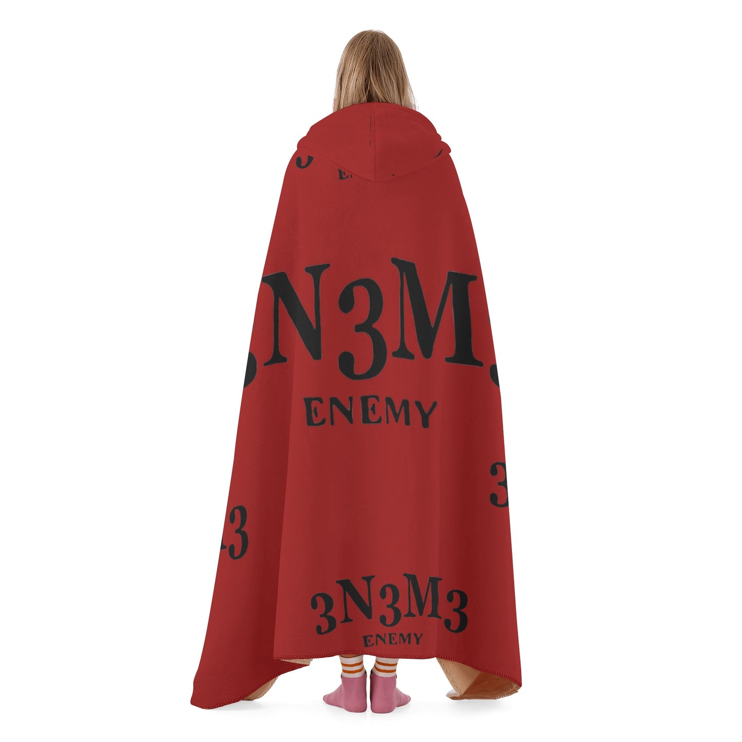 3.N.3.M.3 Enemy Maroon Hooded Blanket