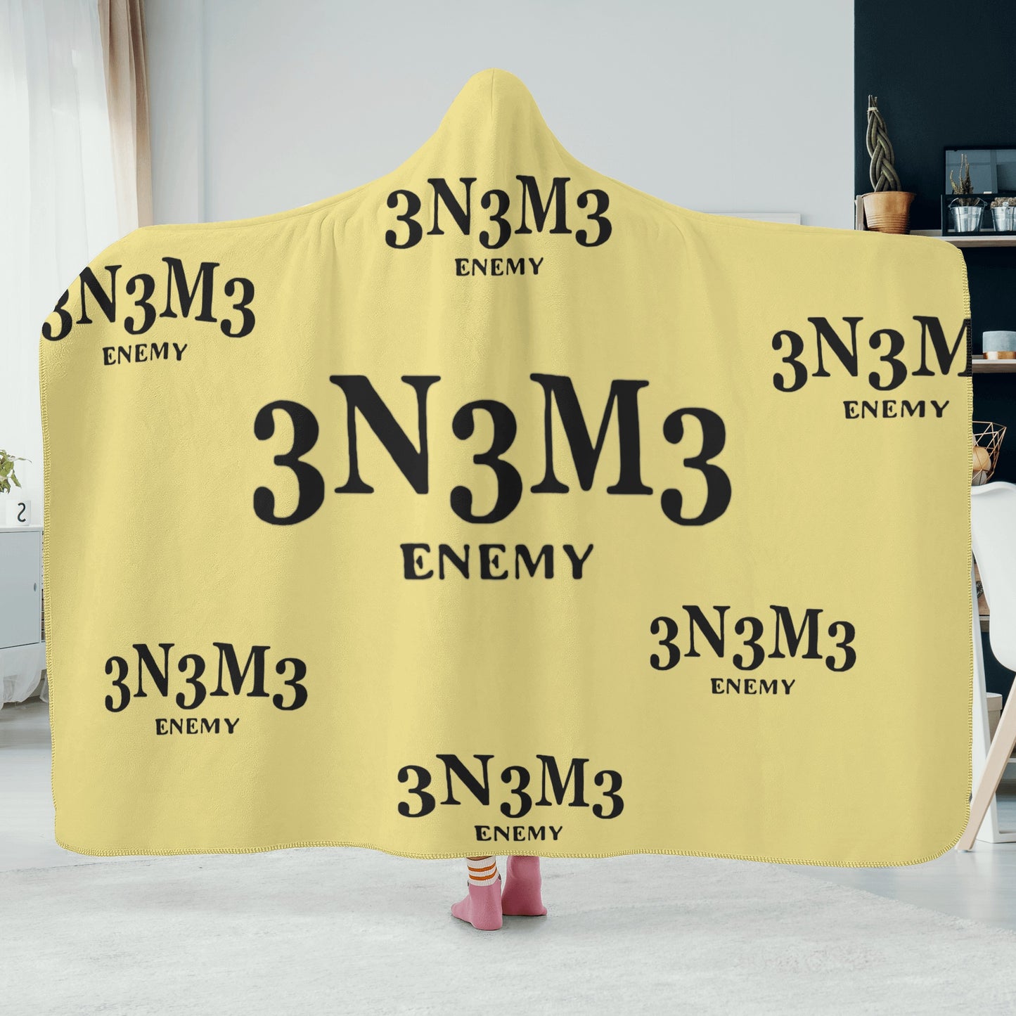 3.N.3.M.3 Enemy Tan Hooded Blanket