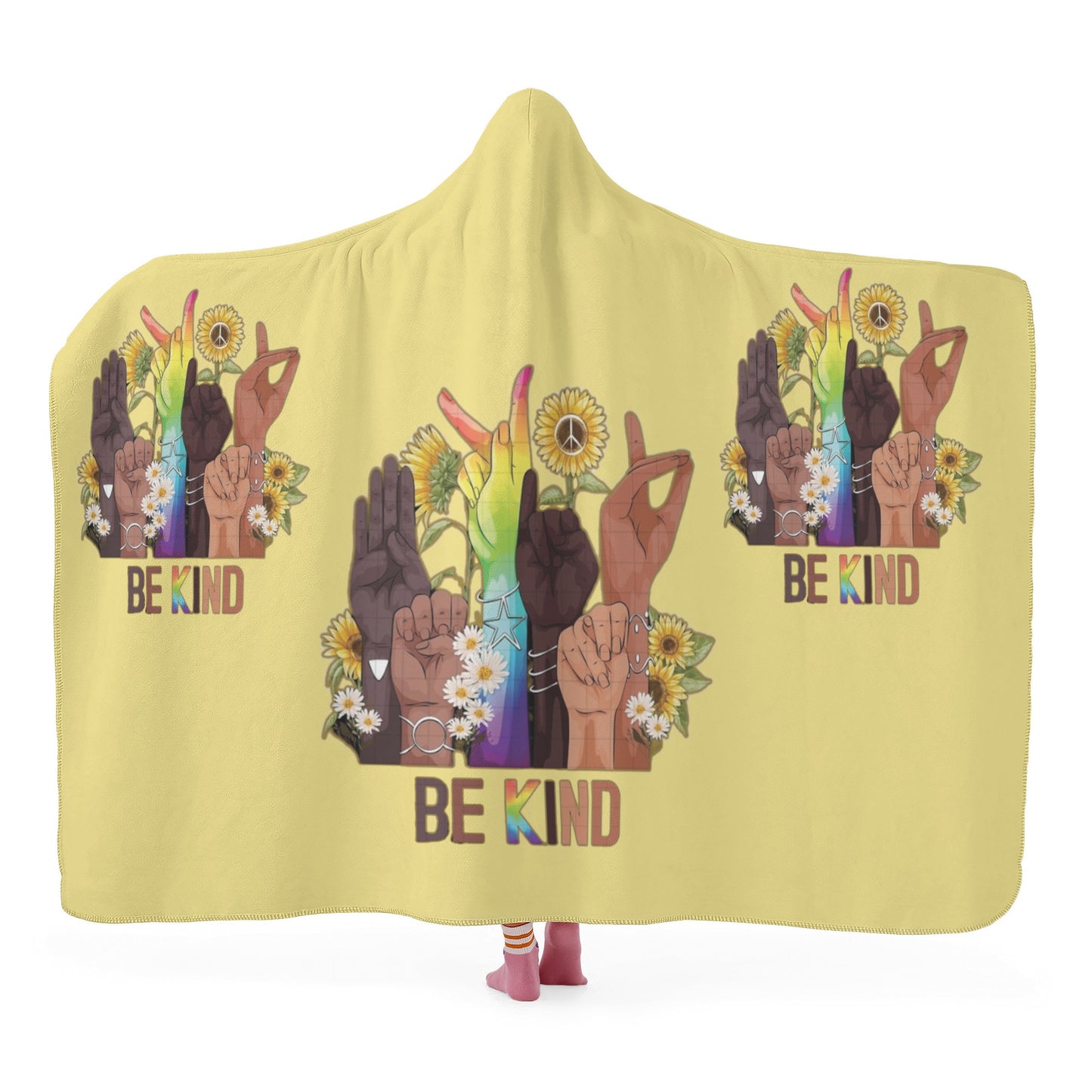 Be Kind (Pride Edition) Tan Hooded Blanket