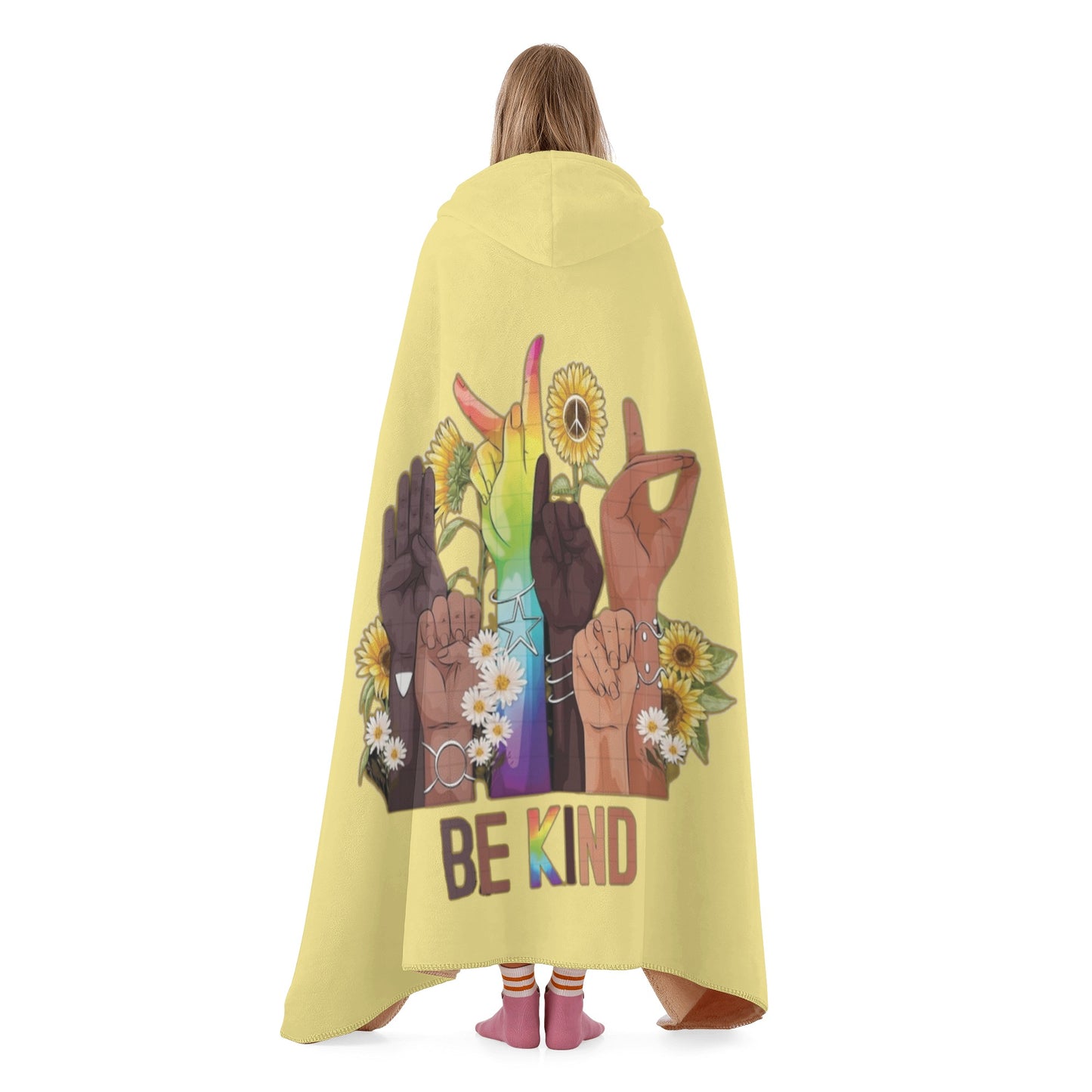 Be Kind (Pride Edition) Tan Hooded Blanket