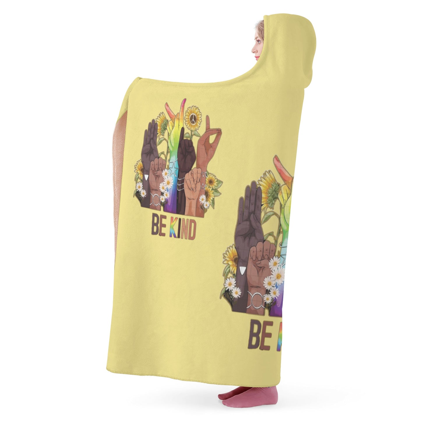 Be Kind (Pride Edition) Tan Hooded Blanket