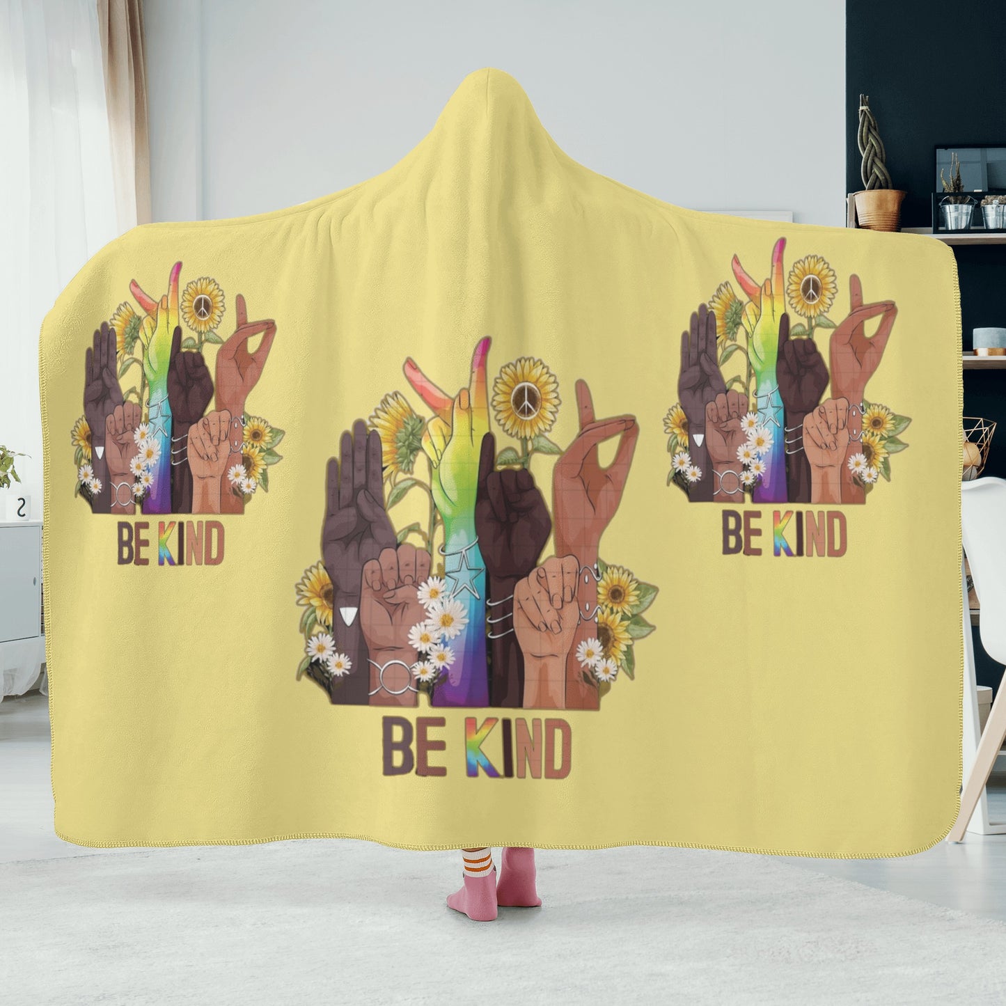 Be Kind (Pride Edition) Tan Hooded Blanket