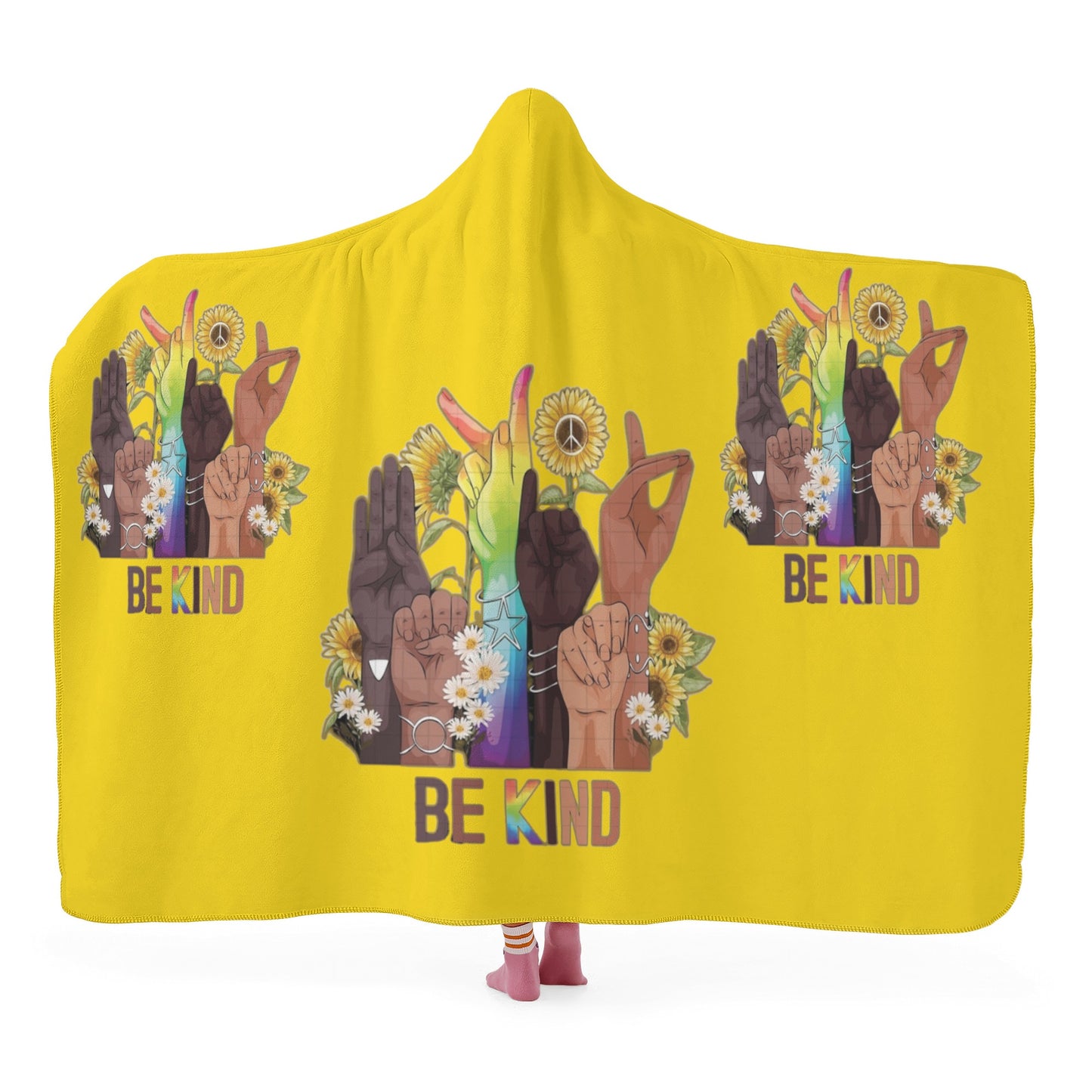 Be Kind (Pride Edition) Gold Hooded Blanket