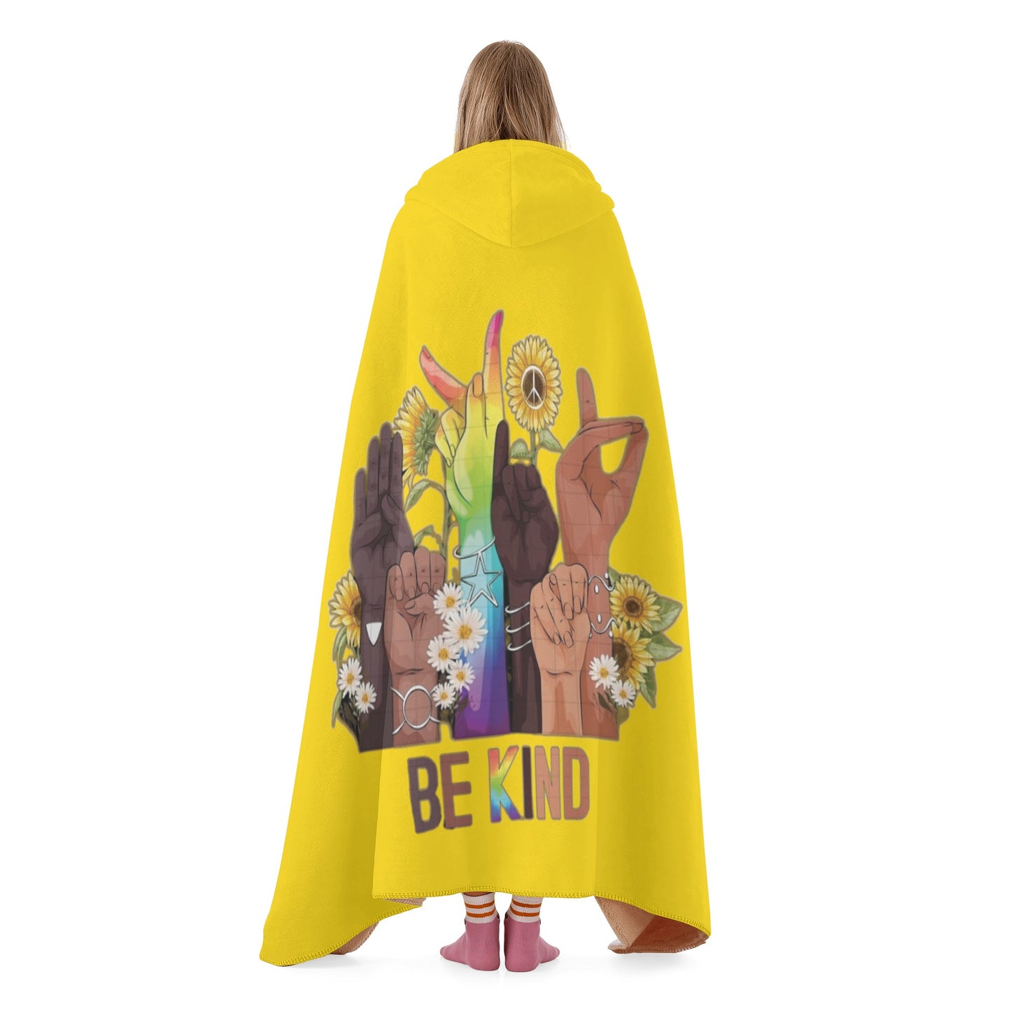 Be Kind (Pride Edition) Gold Hooded Blanket