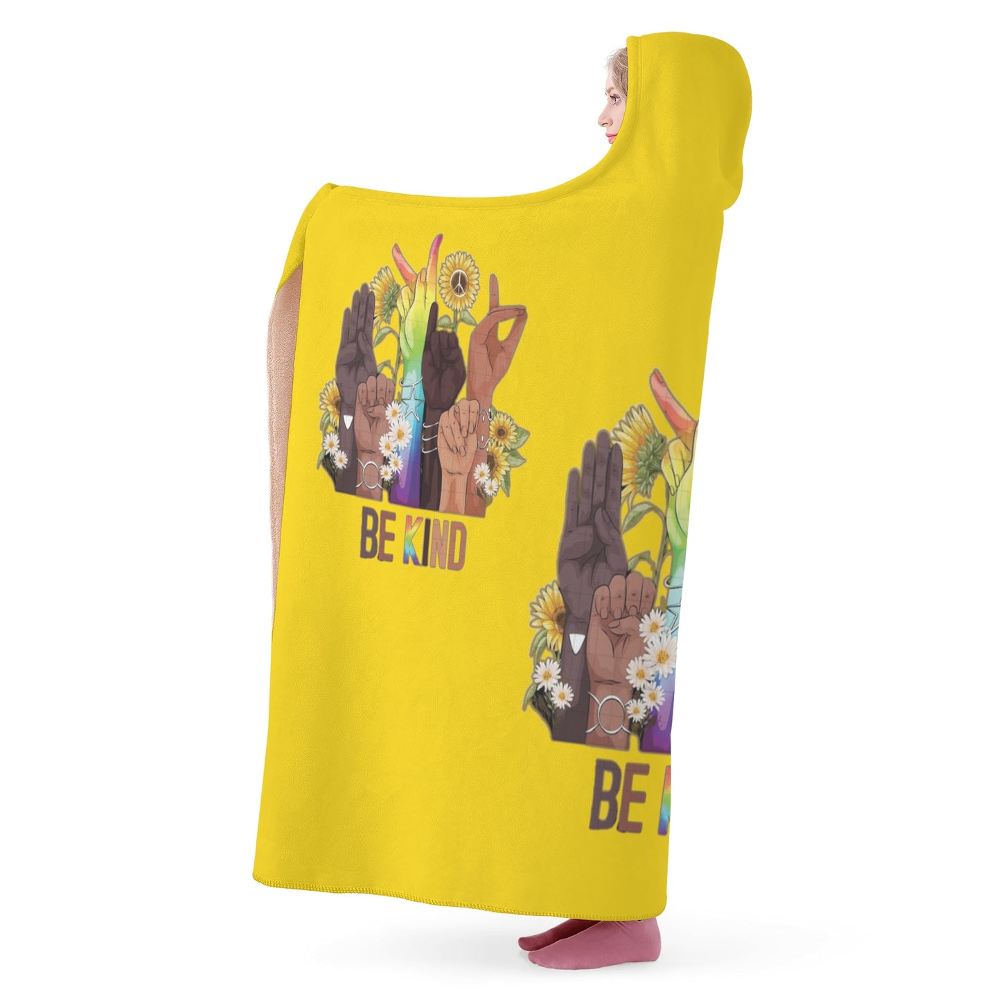 Be Kind (Pride Edition) Gold Hooded Blanket