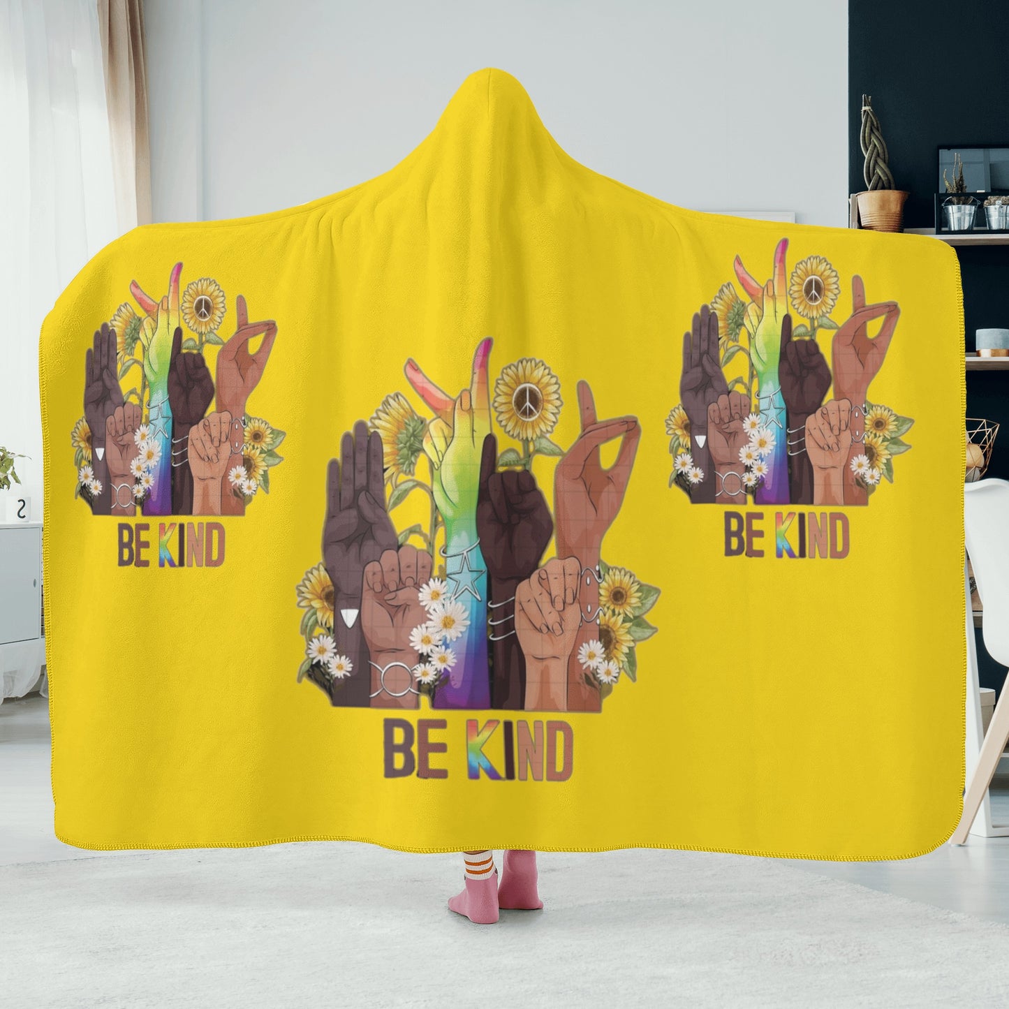 Be Kind (Pride Edition) Gold Hooded Blanket