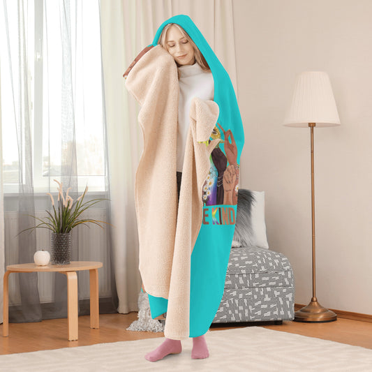 Be Kind (Pride Edition) Turquoise Hooded Blanket