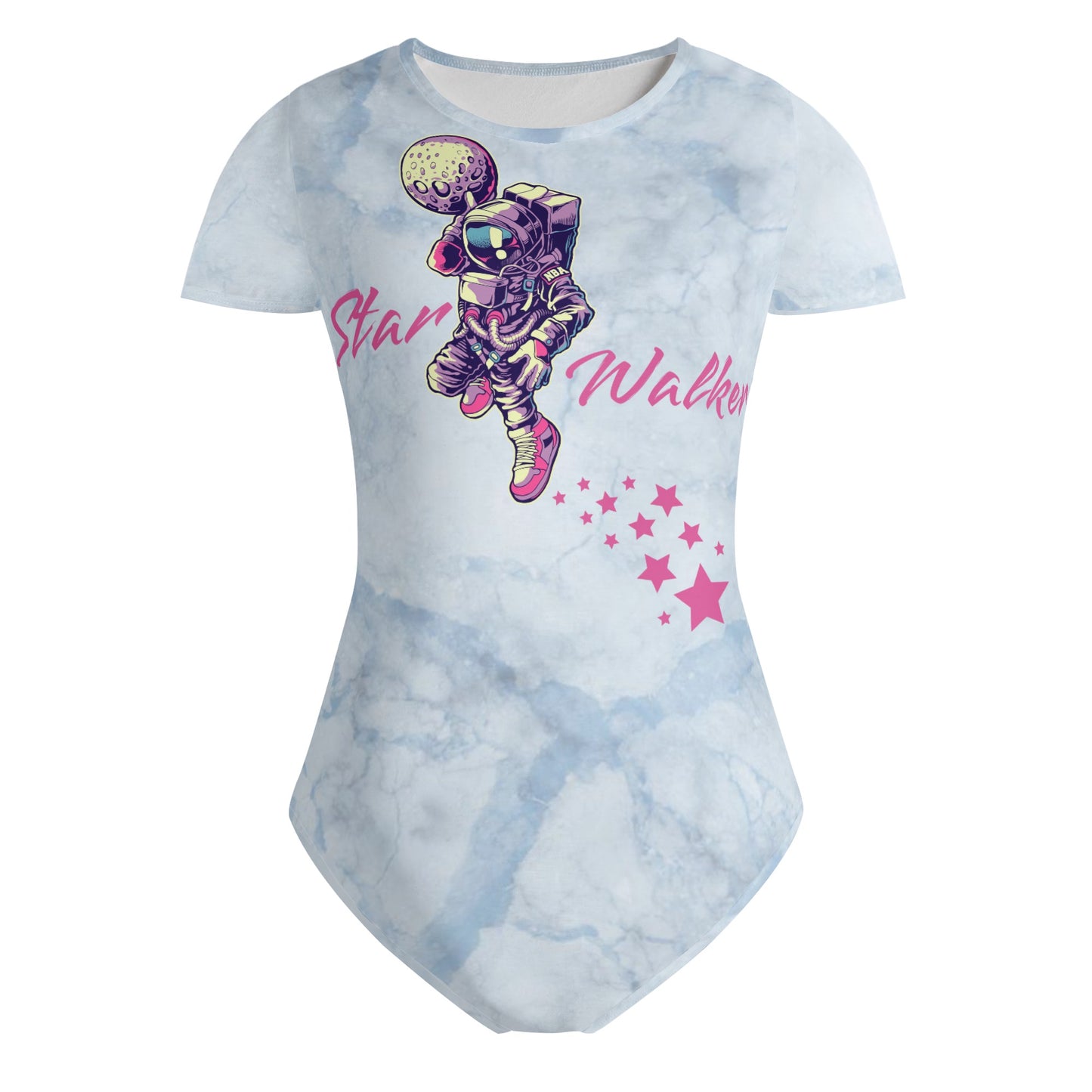 Star Walker 2.0 Womens Chill Blue  Soft Short Sleeve Bodysuit