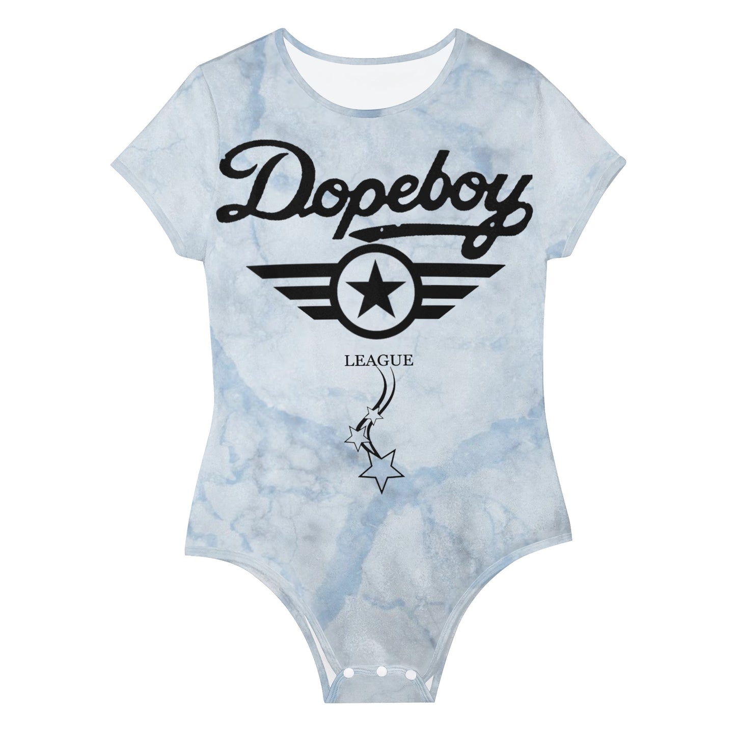 Dope Boy League Womens Chill Blue Soft Short Sleeve Bodysuit