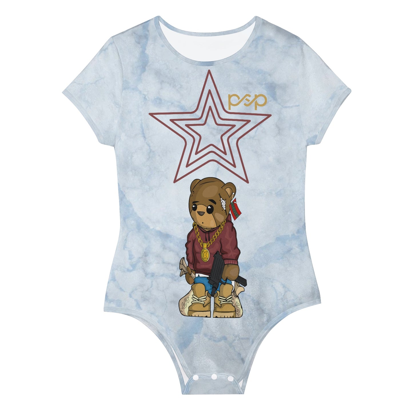 S.O.S & P.S.P Womens Soft Short Sleeve Bodysuit