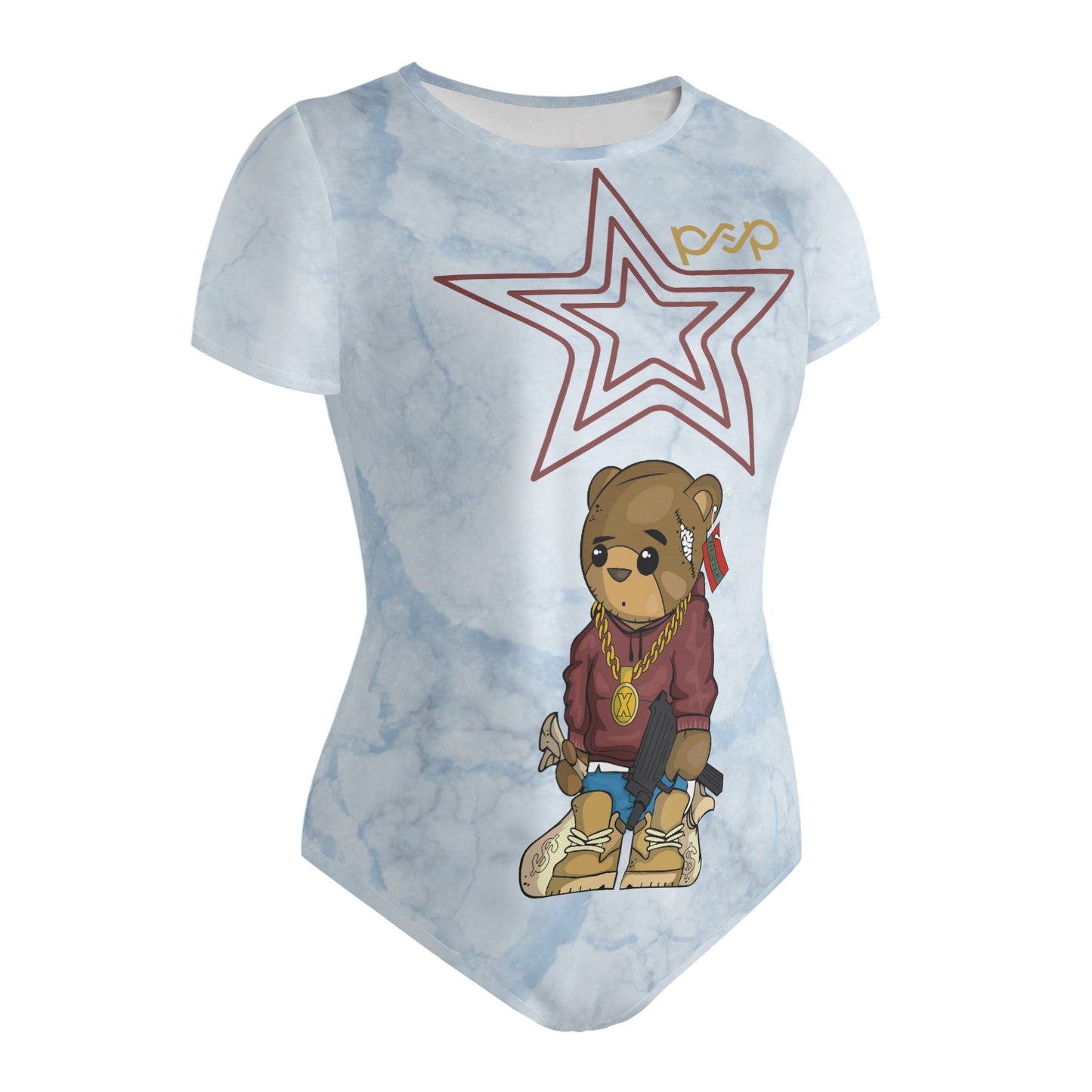 S.O.S & P.S.P Womens Soft Short Sleeve Bodysuit