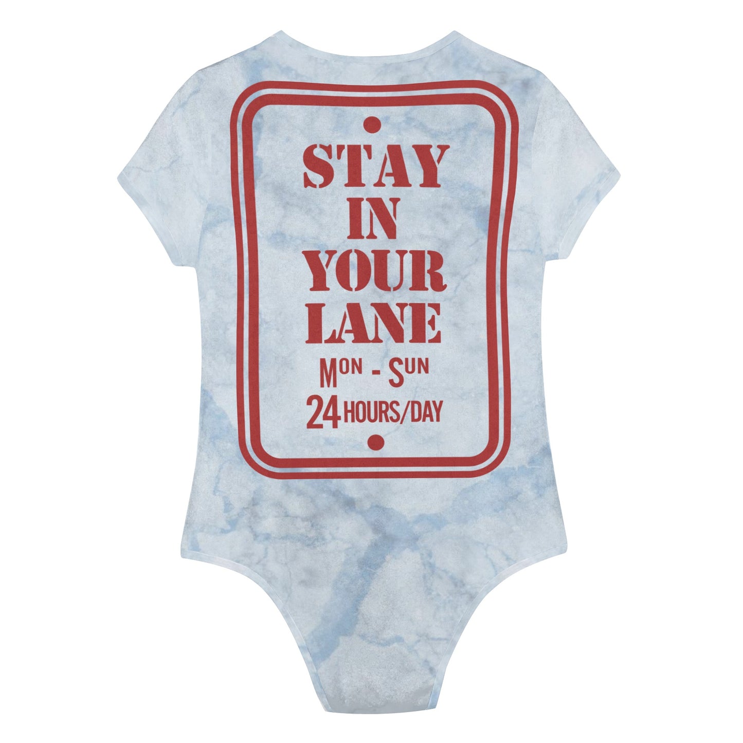 S.I.Y.L. (Stay In Your Lane) Womens Chill Blue Soft Short Sleeve Bodysuit