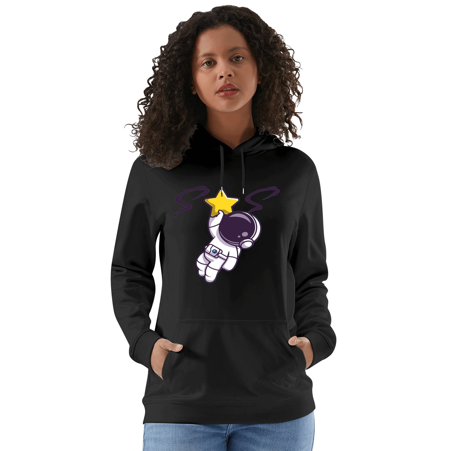 Space Man 23 Adult Cotton Hoodie