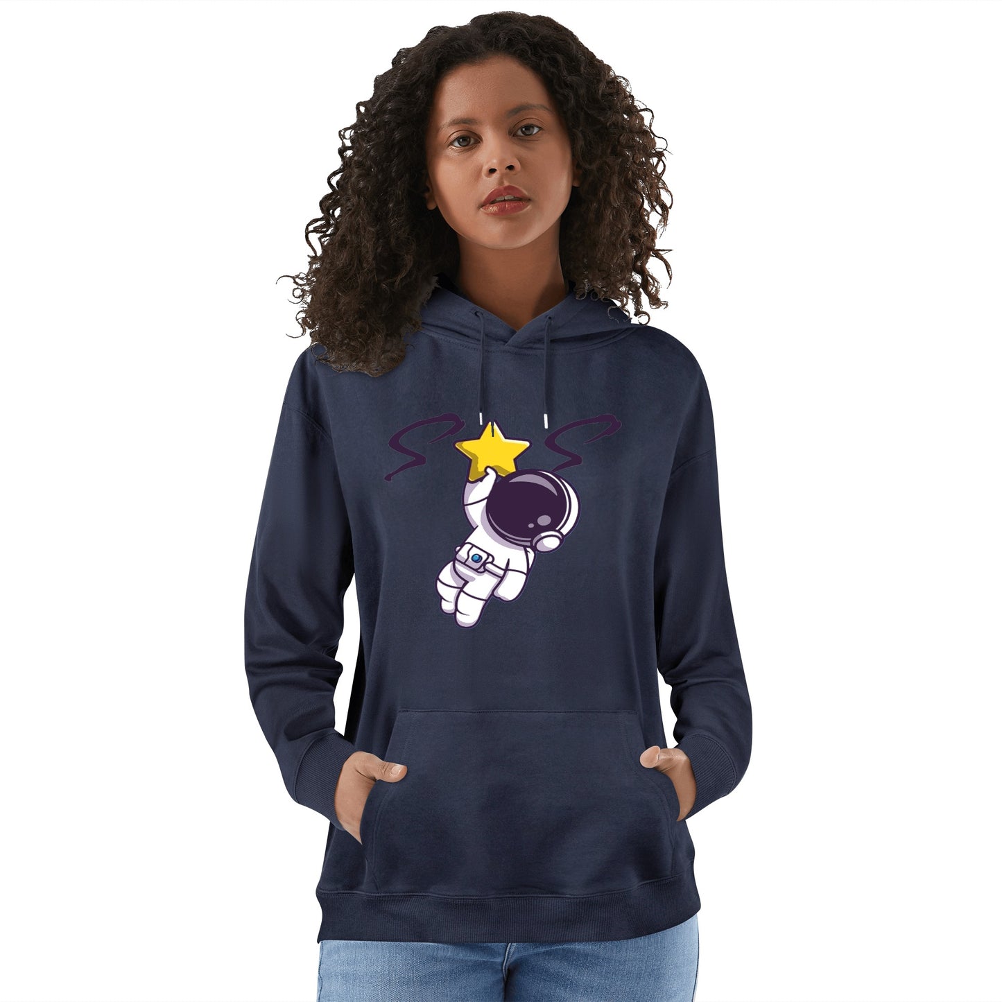 Space Man 23 Adult Cotton Hoodie