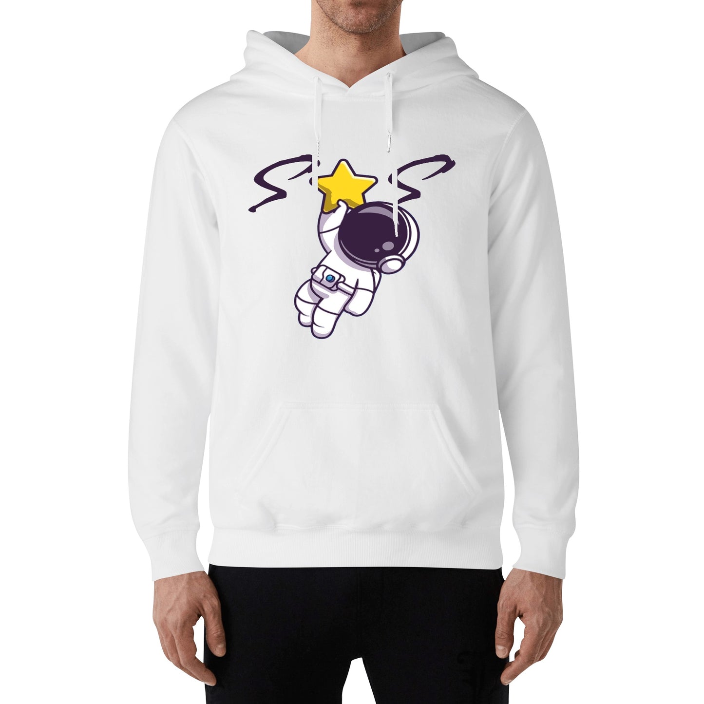 Space Man 23 Adult Cotton Hoodie