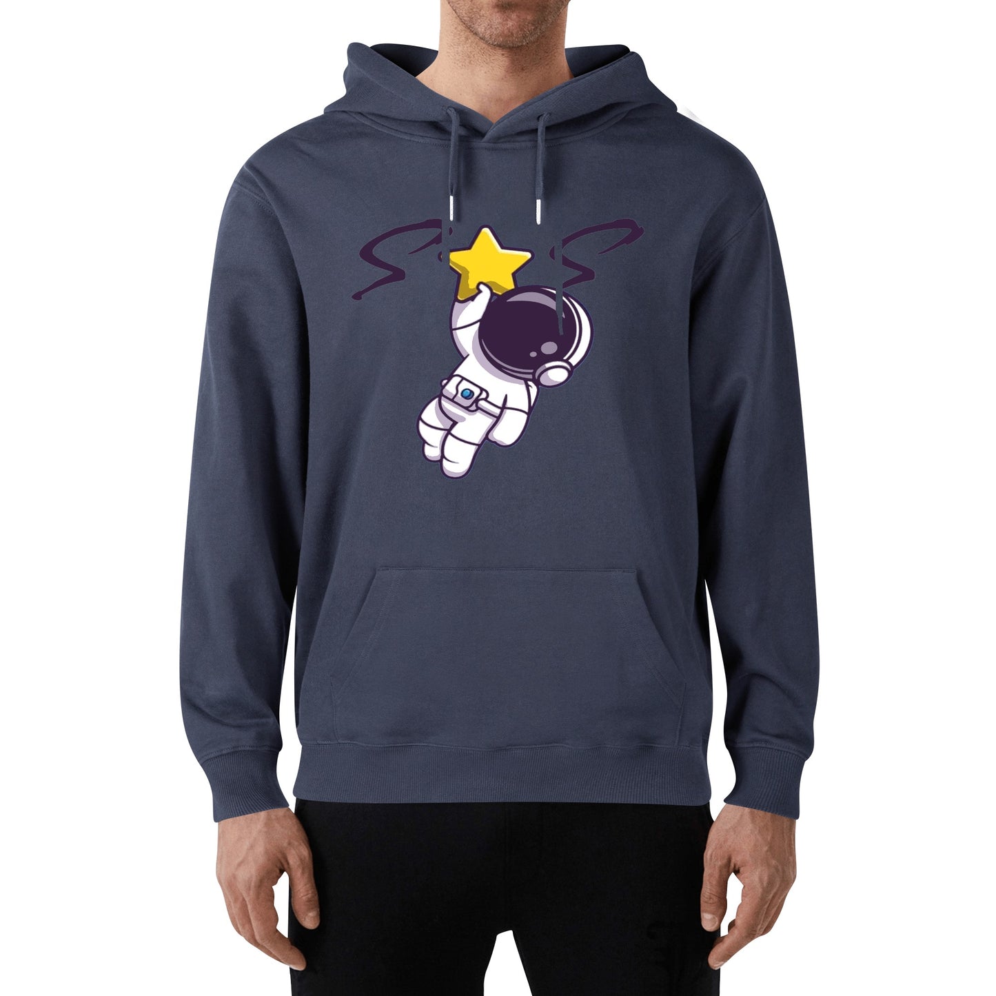 Space Man 23 Adult Cotton Hoodie