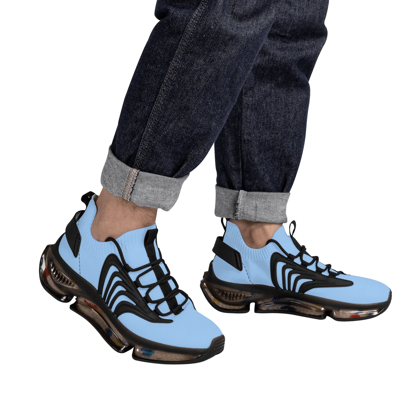 SOS Mens Sky Blue Nebula-Light Star Kicks