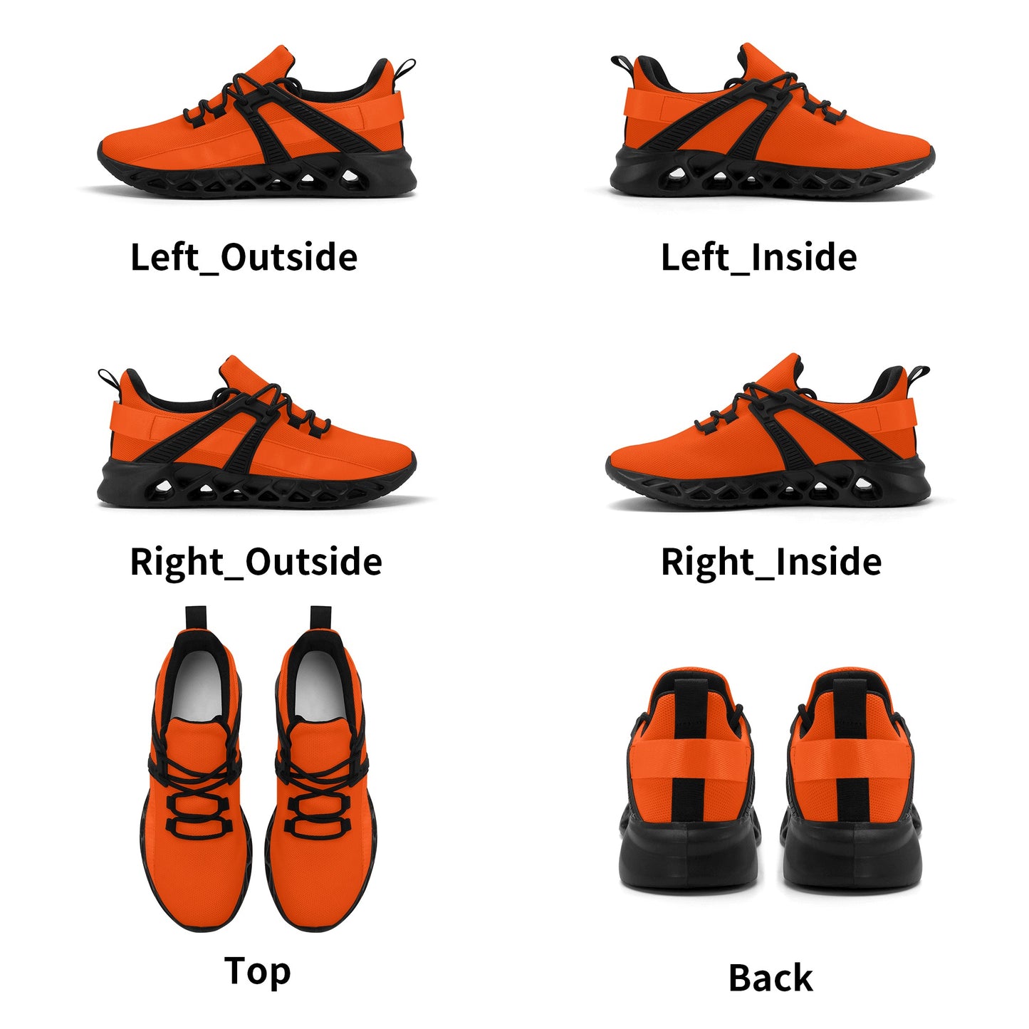 SOS Mens Dark Orange Cosmos Revolution Star Kicks