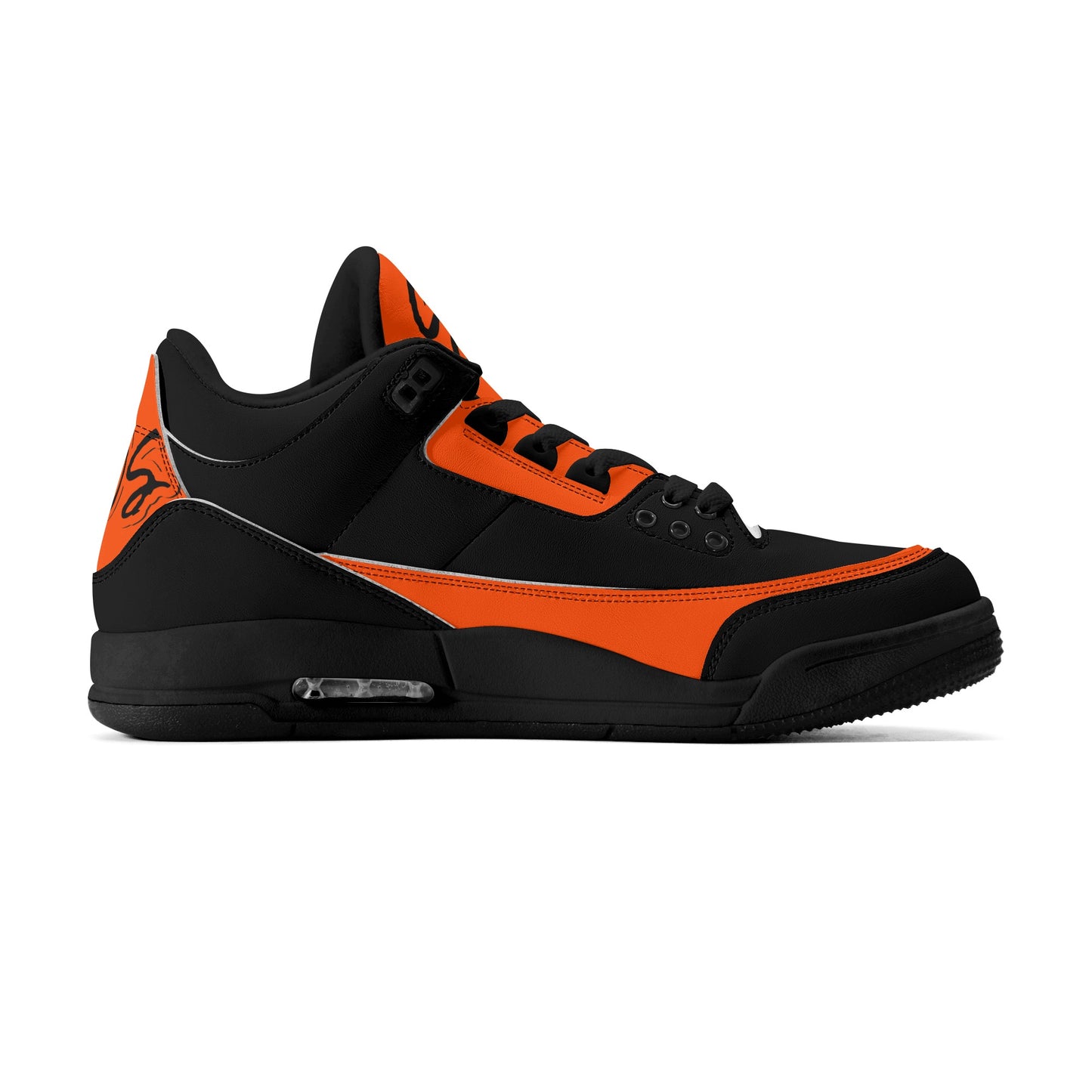 SOS Mens DarkOrange/Black High Top Leather Star Kicks