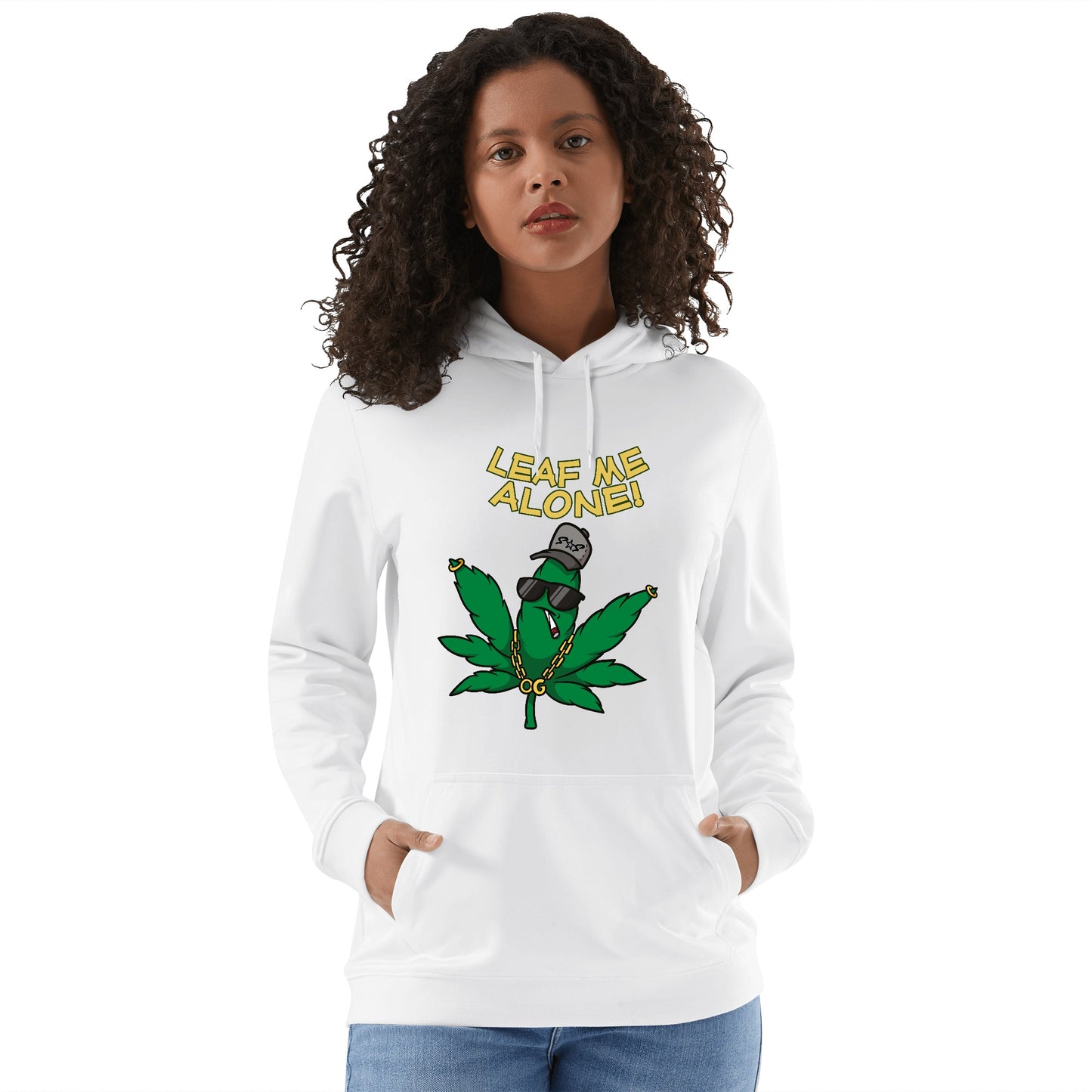 Leaf Me Alone 3.0 420 Edition Man/Womens Adult Cotton Hoodie