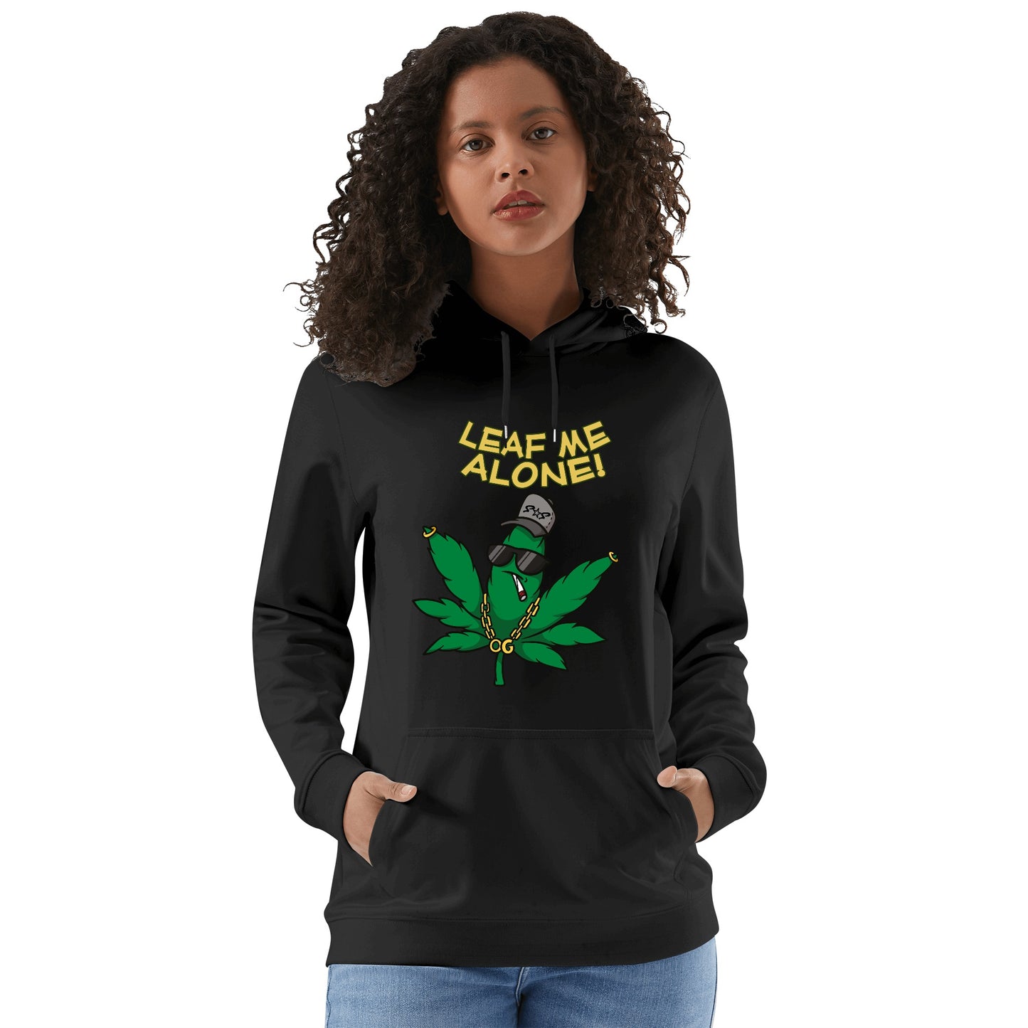 Leaf Me Alone 3.0 420 Edition Man/Womens Adult Cotton Hoodie