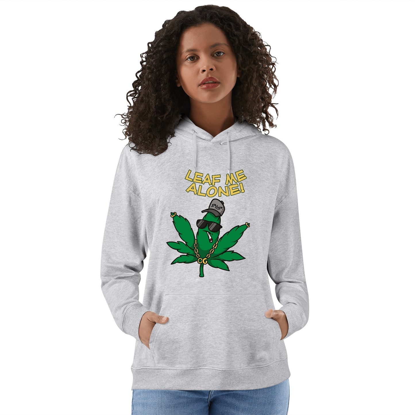 Leaf Me Alone 3.0 420 Edition Man/Womens Adult Cotton Hoodie