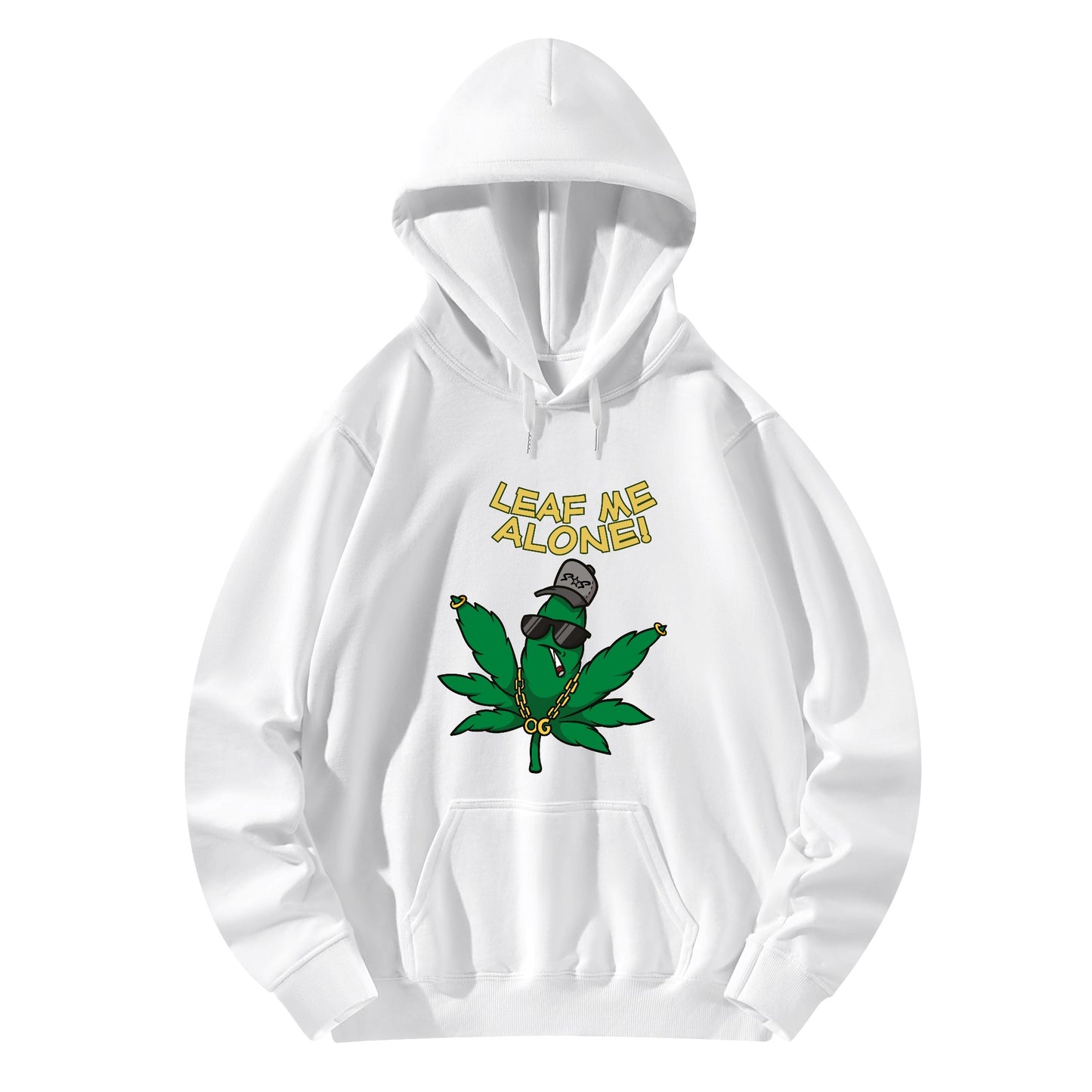 Leaf Me Alone 3.0 420 Edition Man/Womens Adult Cotton Hoodie