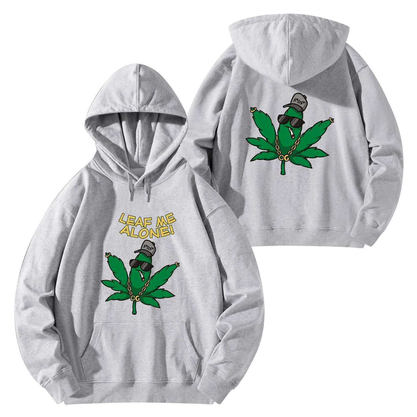 Leaf Me Alone 3.0 420 Edition Man/Womens Adult Cotton Hoodie