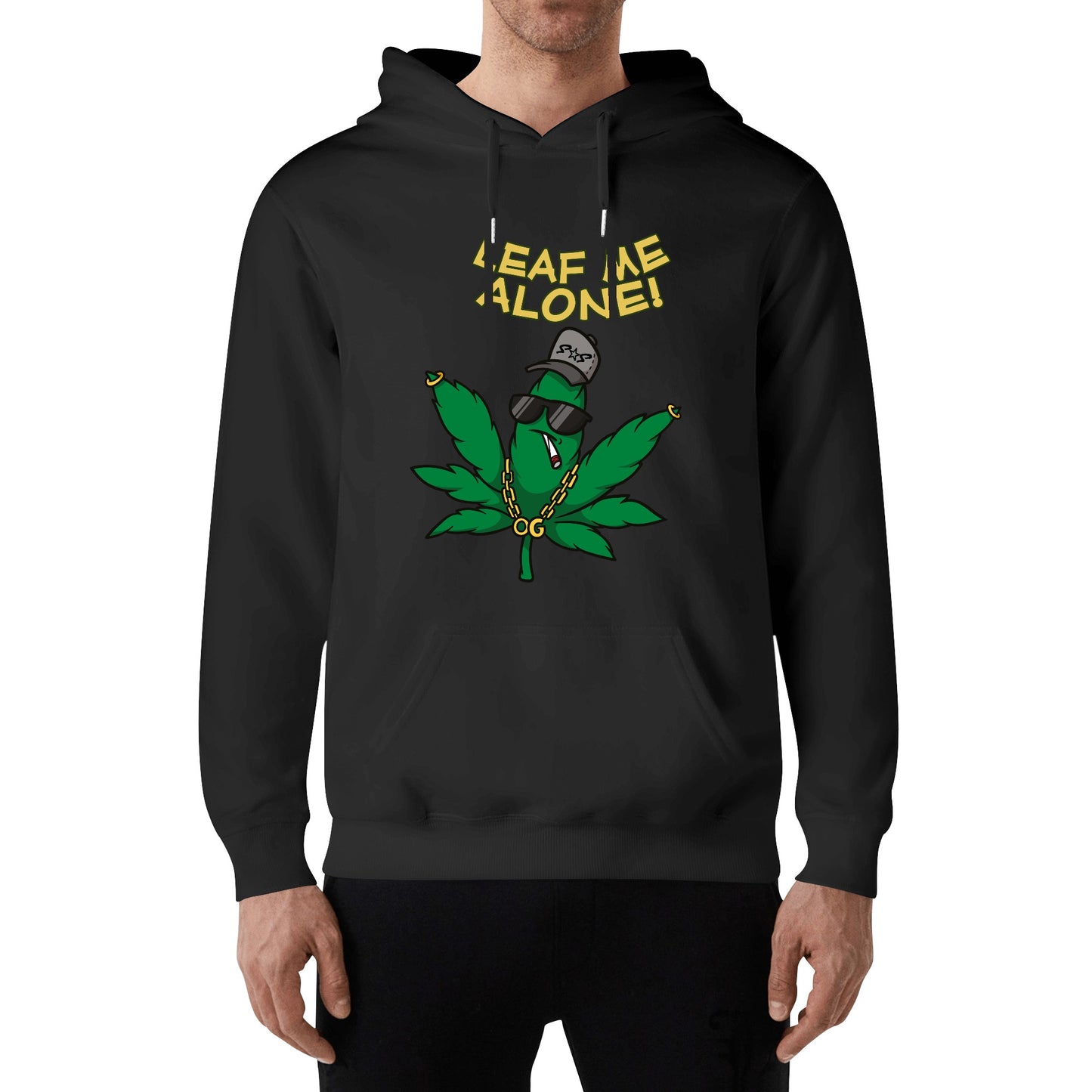 Leaf Me Alone 3.0 420 Edition Man/Womens Adult Cotton Hoodie