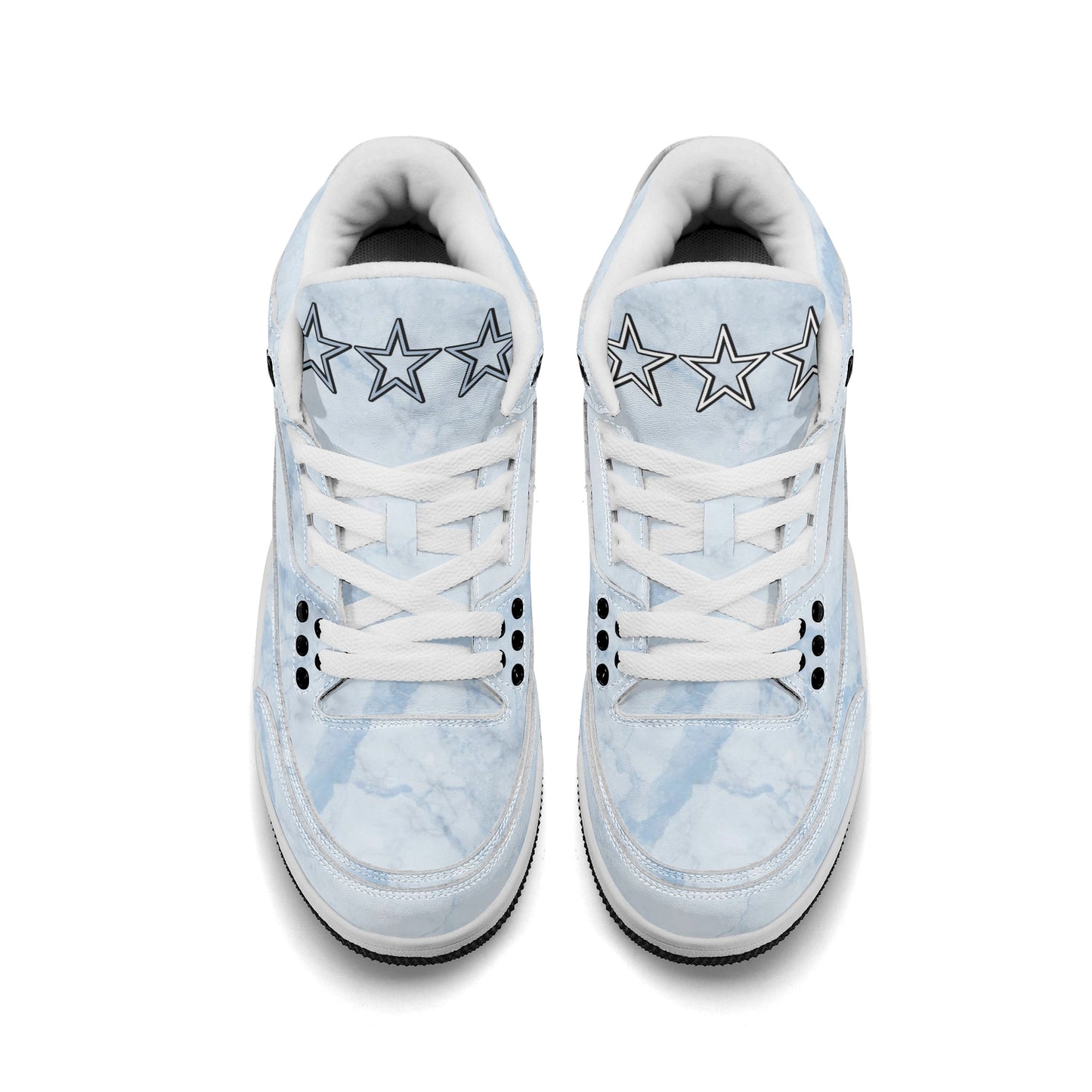 SOS Chill Blue Mens High Top Leather Star Kicks