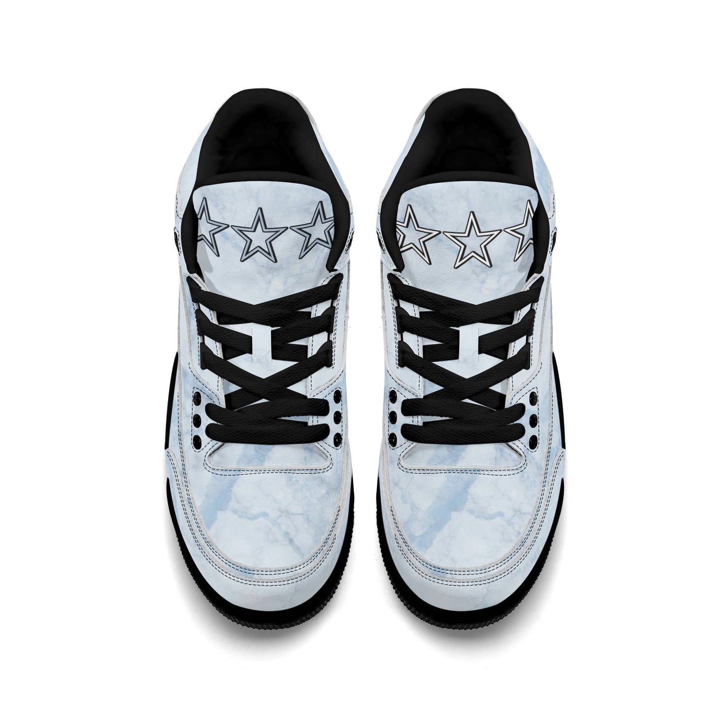 SOS Chill Blue Mens High Top Leather Star Kicks