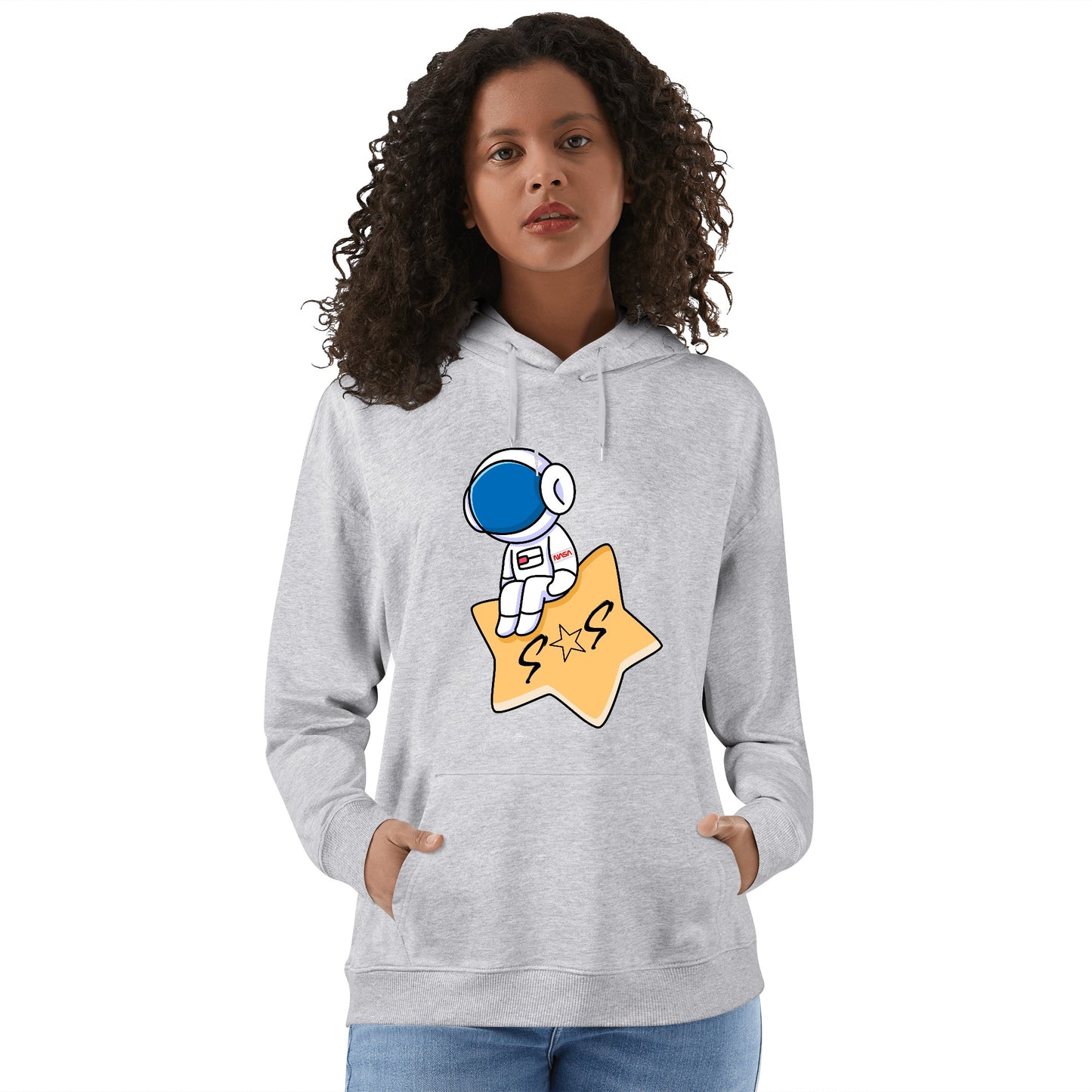 S.O.S Astronaut Adult Cotton Hoodie