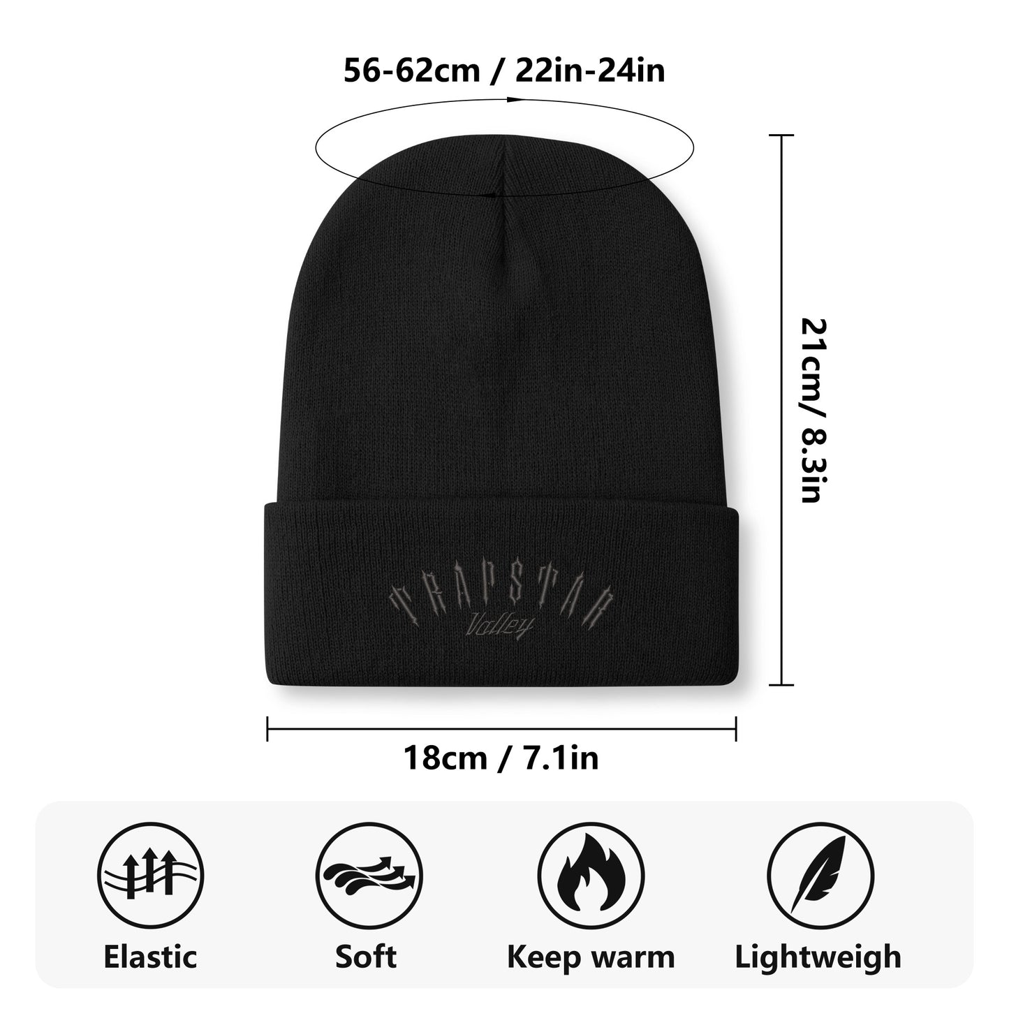 Trap Star Valley Embroidered Knitted Hats