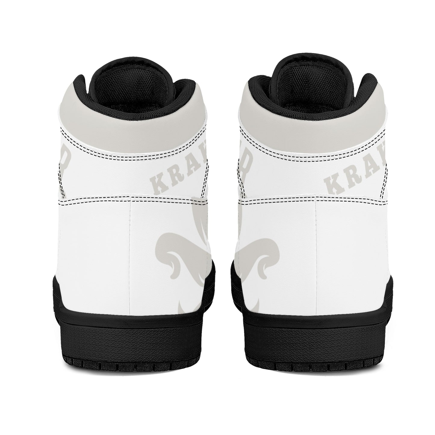 Star Kraken Mens Black/Silver High Top Leather Star Kicks