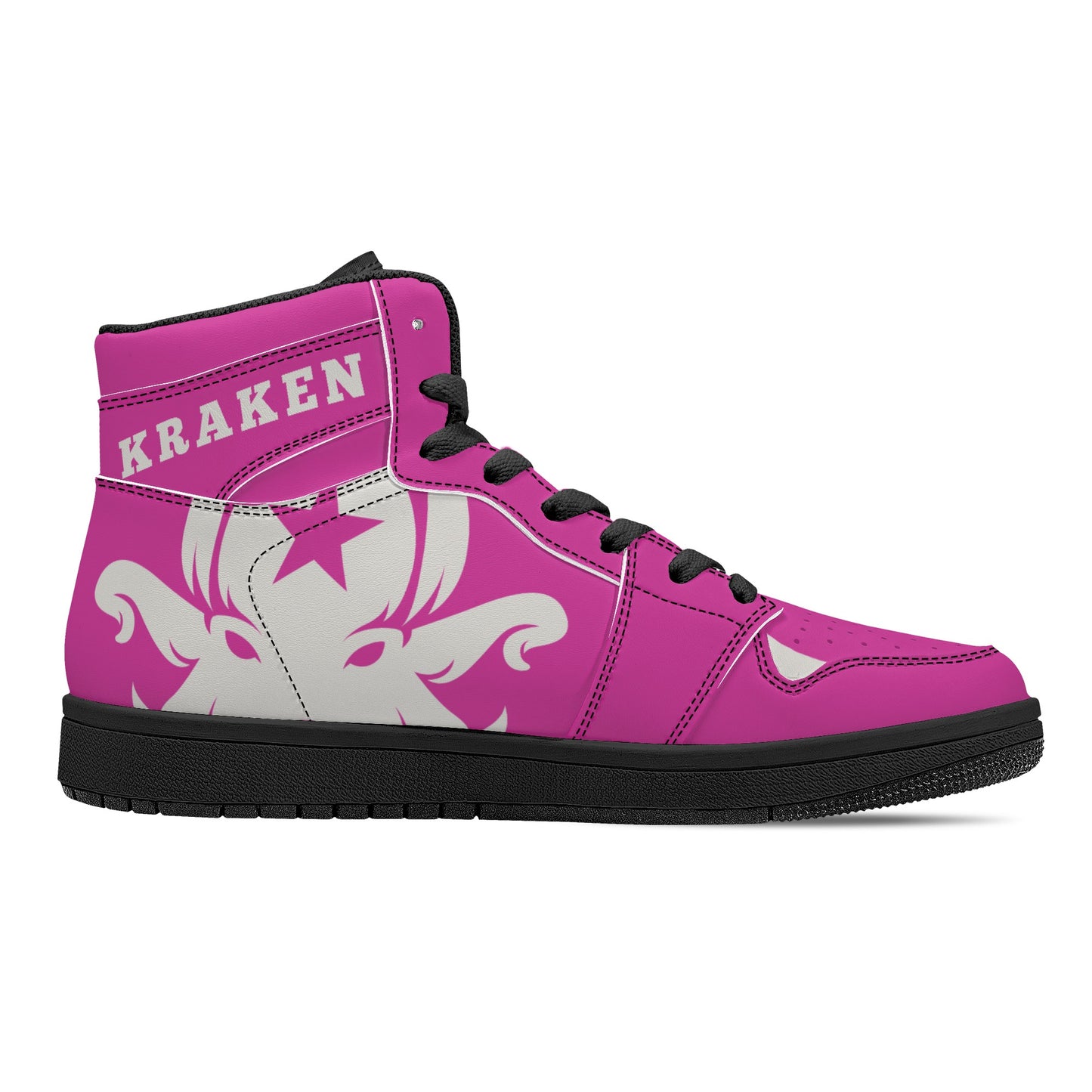 Star Kraken Mens Purple High Top Leather Star Kicks