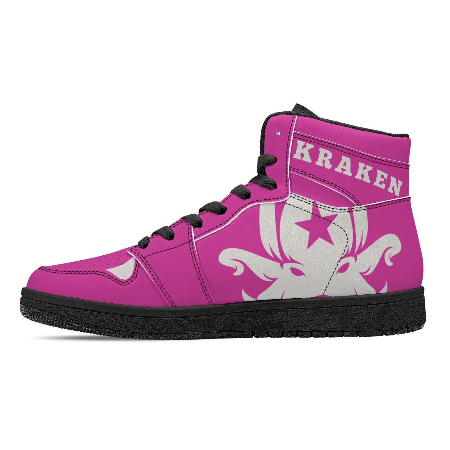 Star Kraken Mens Purple High Top Leather Star Kicks