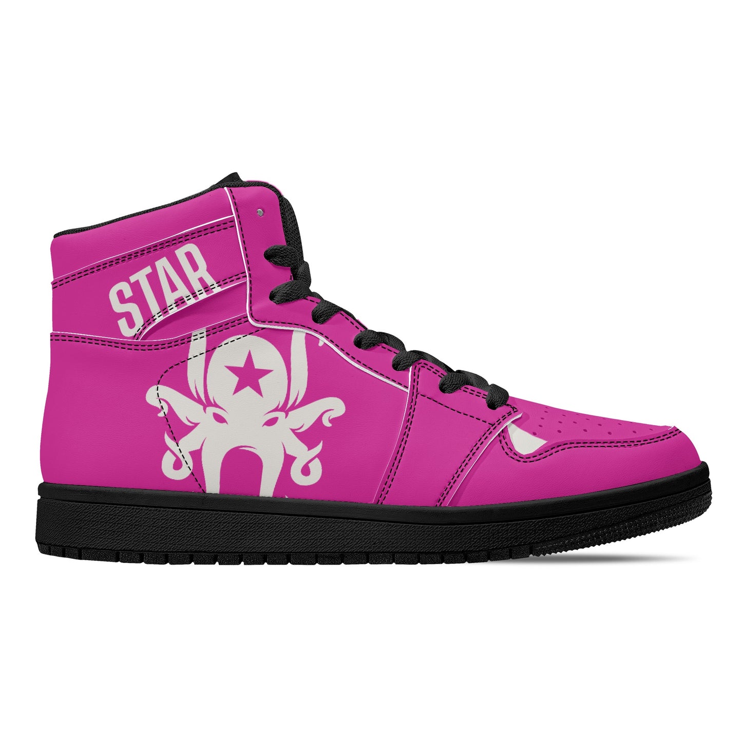 Star Kraken Mens Purple High Top Leather Star Kicks