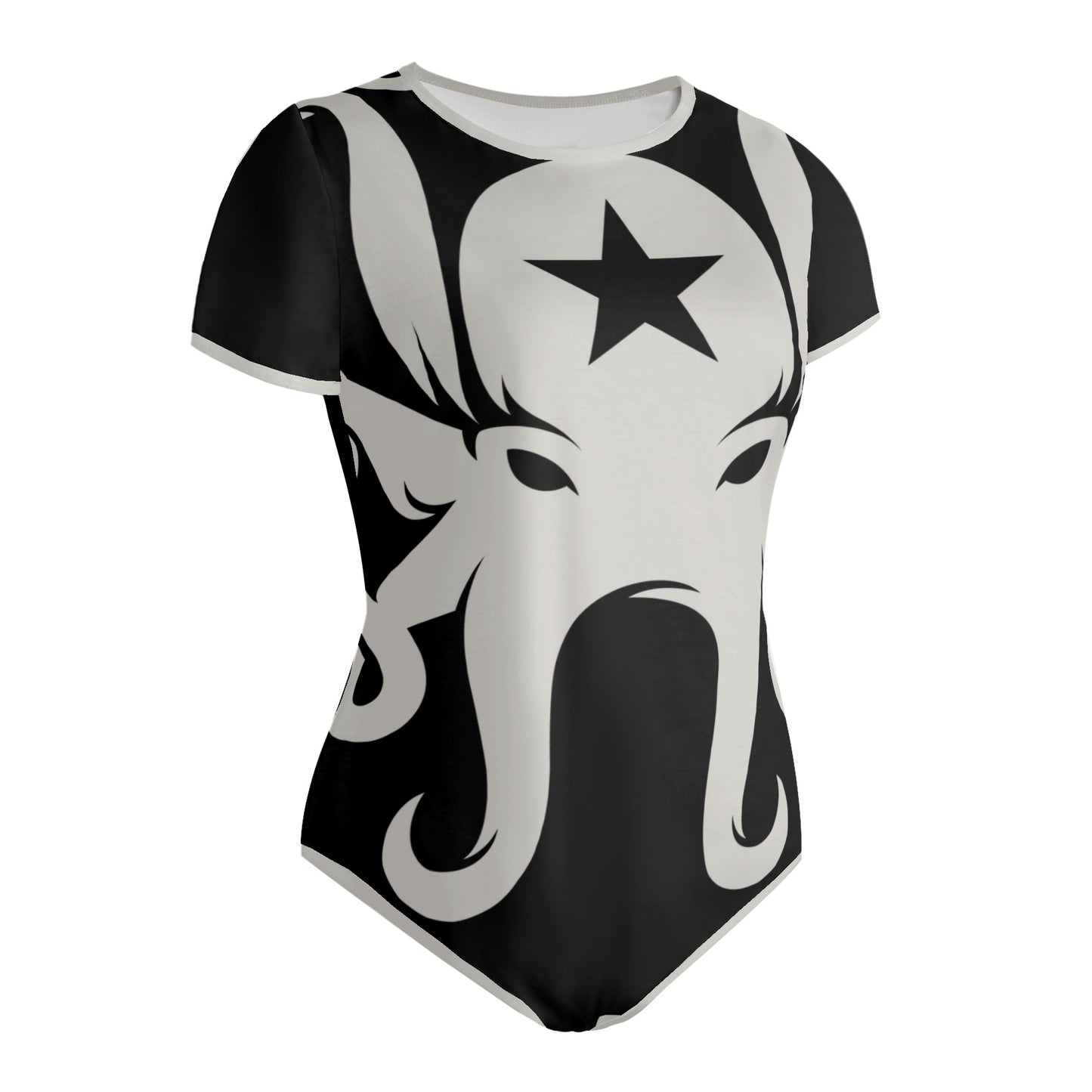 Star Kraken Womens Black Soft Short Sleeve Bodysuit