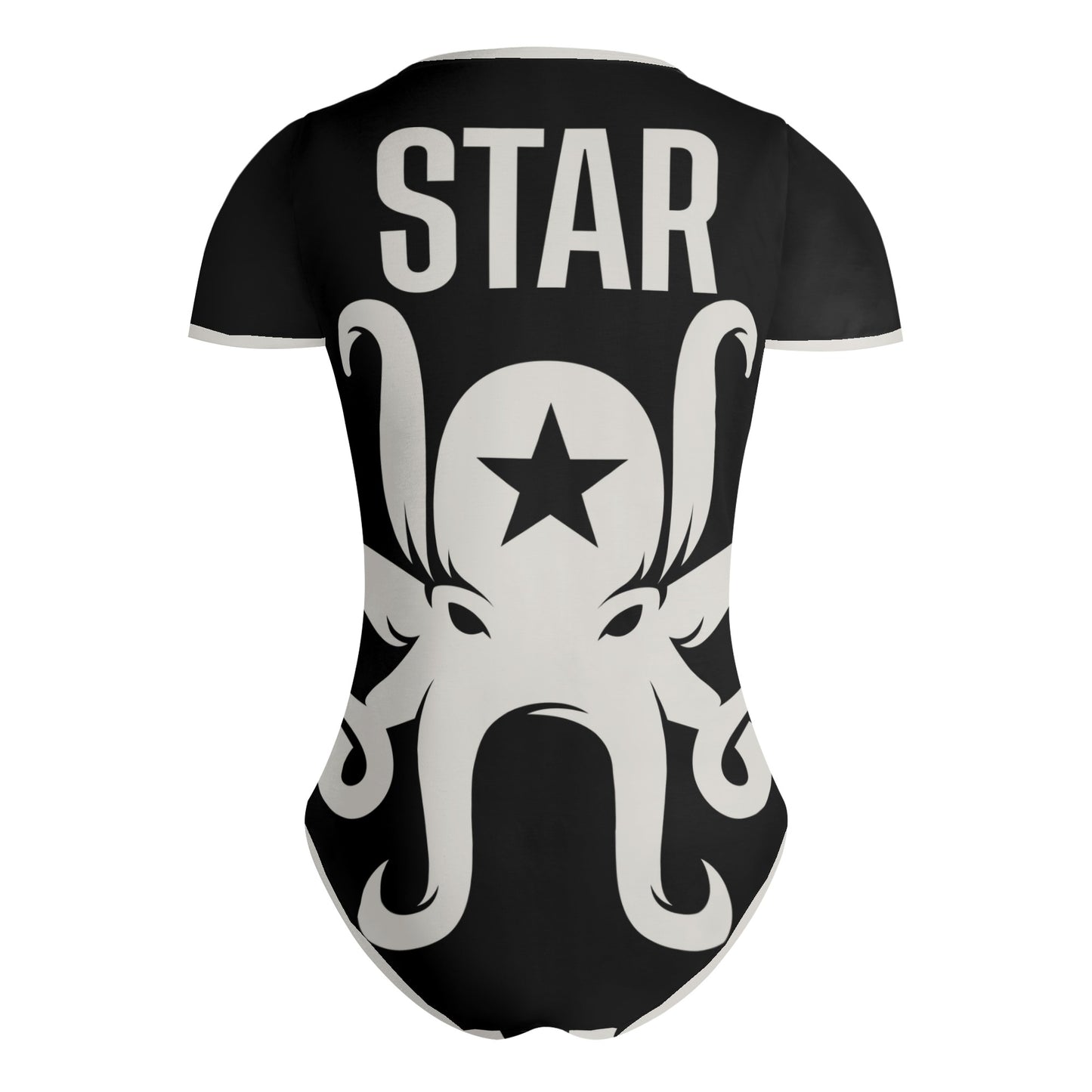 Star Kraken Womens Black Soft Short Sleeve Bodysuit